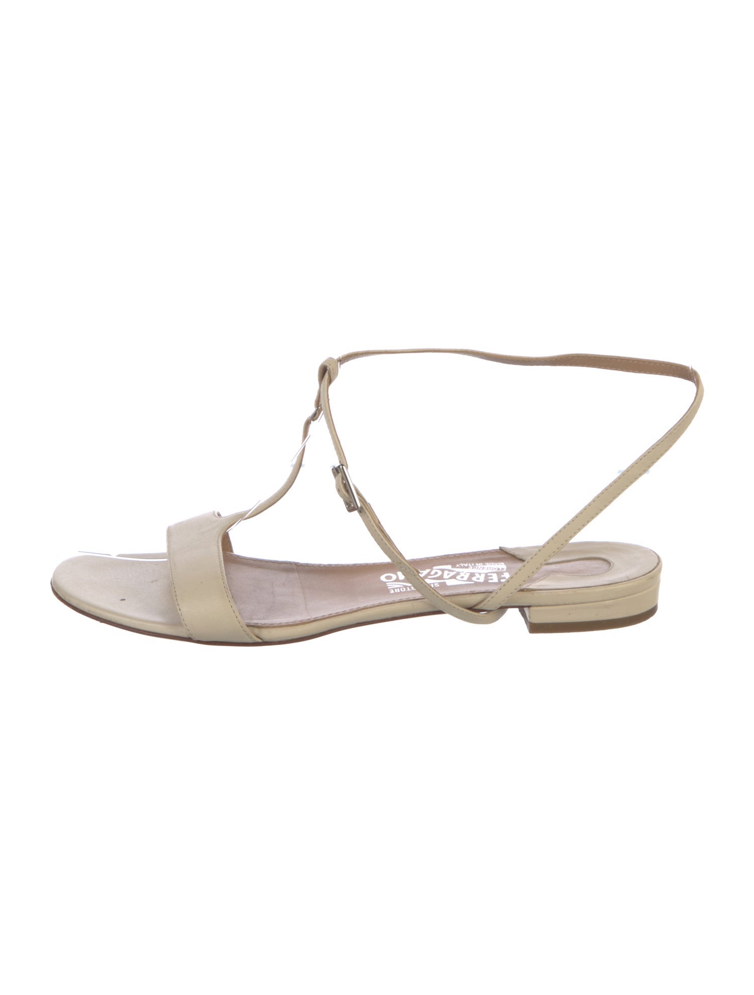 Salvatore Ferragamo Leather T-Strap Sandals