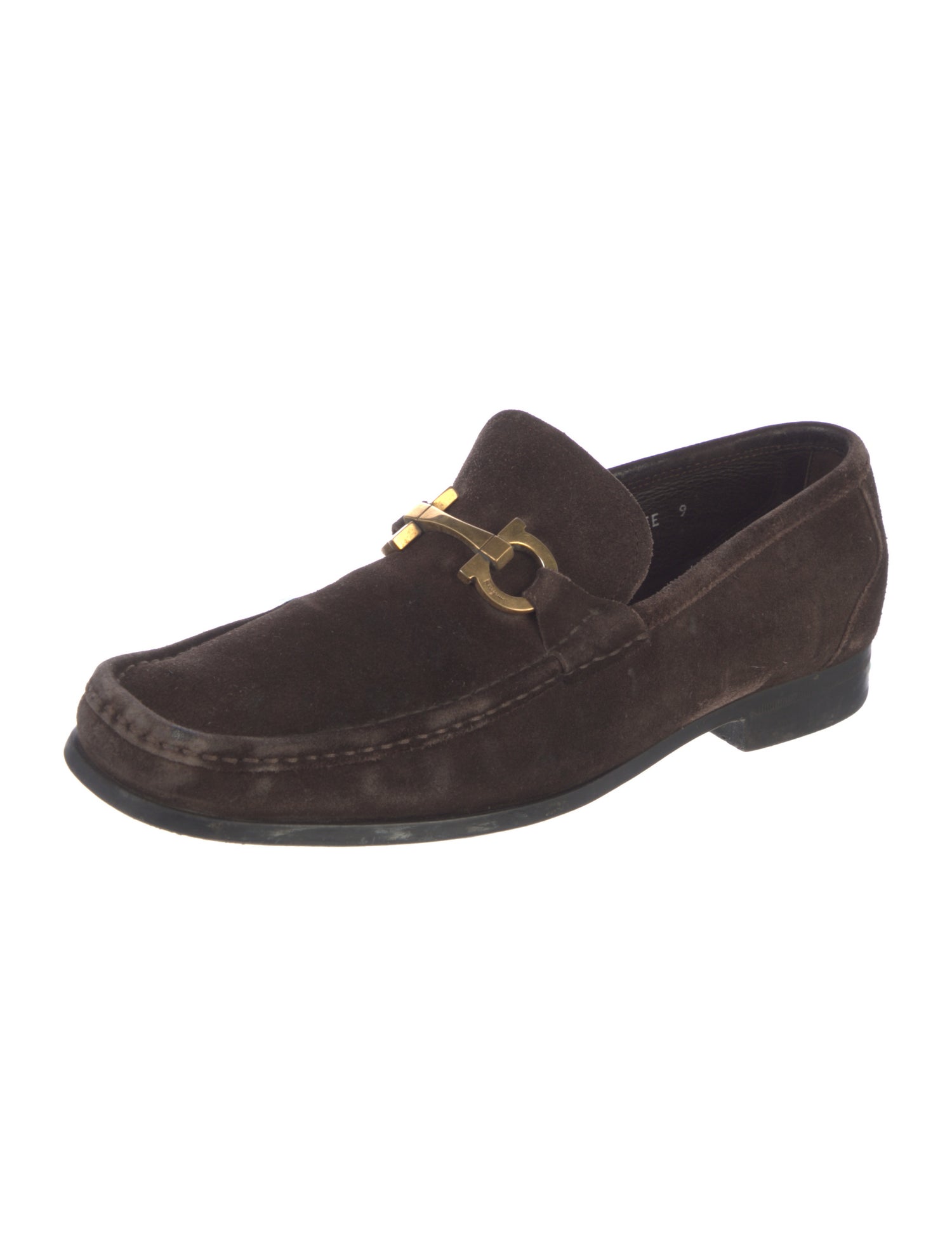Salvatore Ferragamo Gancini Logo Suede Dress Loafers