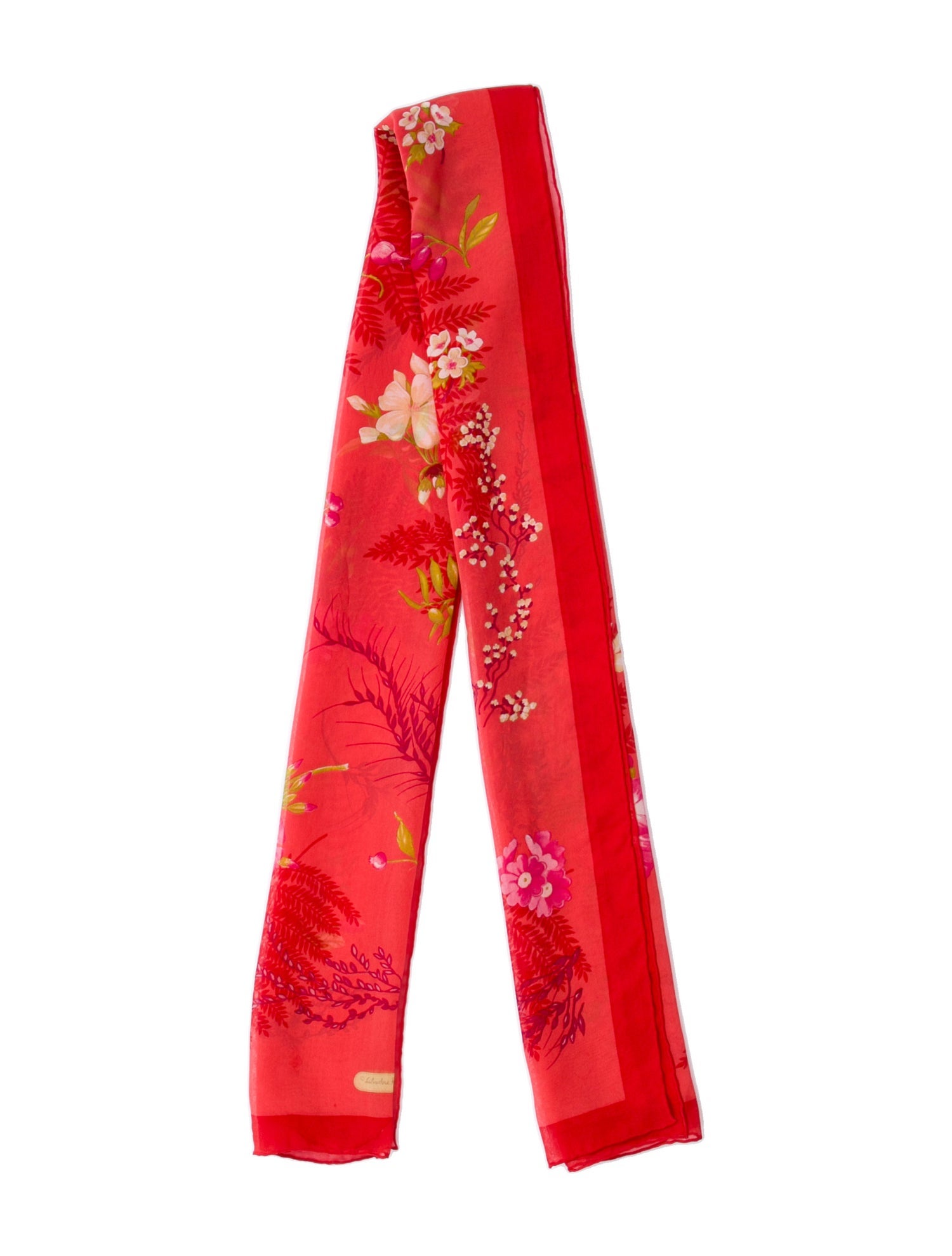 Salvatore Ferragamo Silk Floral Print Scarf