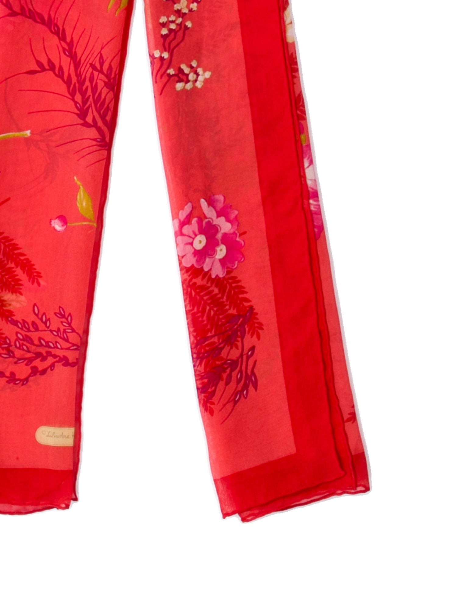 Salvatore Ferragamo Silk Floral Print Scarf