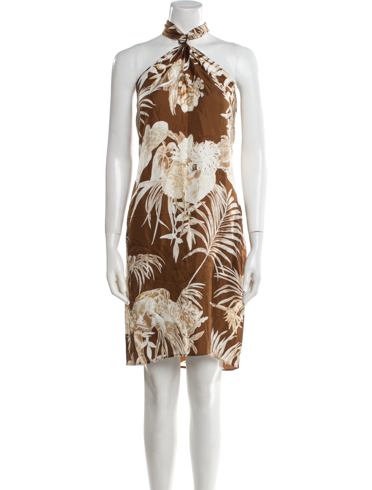 Salvatore Ferragamo Silk Knee-Length Dress