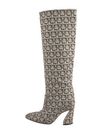 Salvatore Ferragamo Canvas Patterned Boots