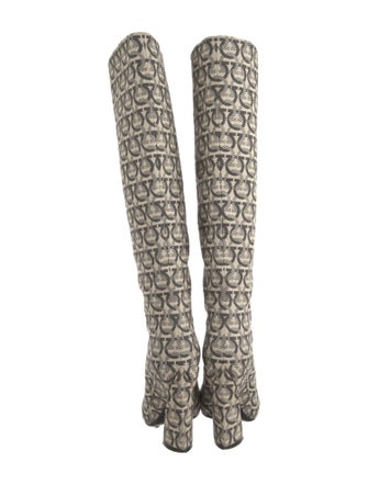 Salvatore Ferragamo Canvas Patterned Boots
