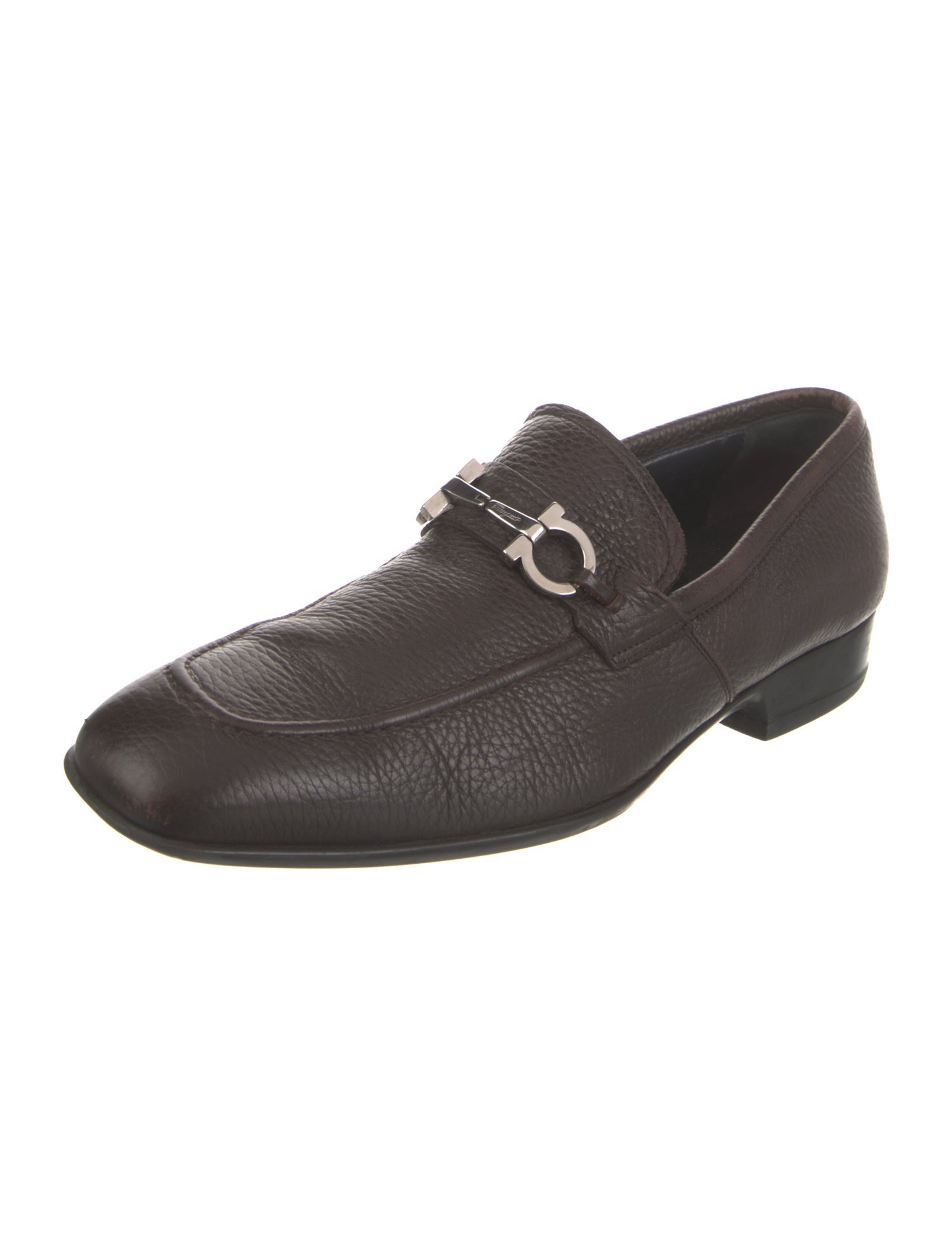 Salvatore Ferragamo Horsebit Accent Leather Dress Loafers
