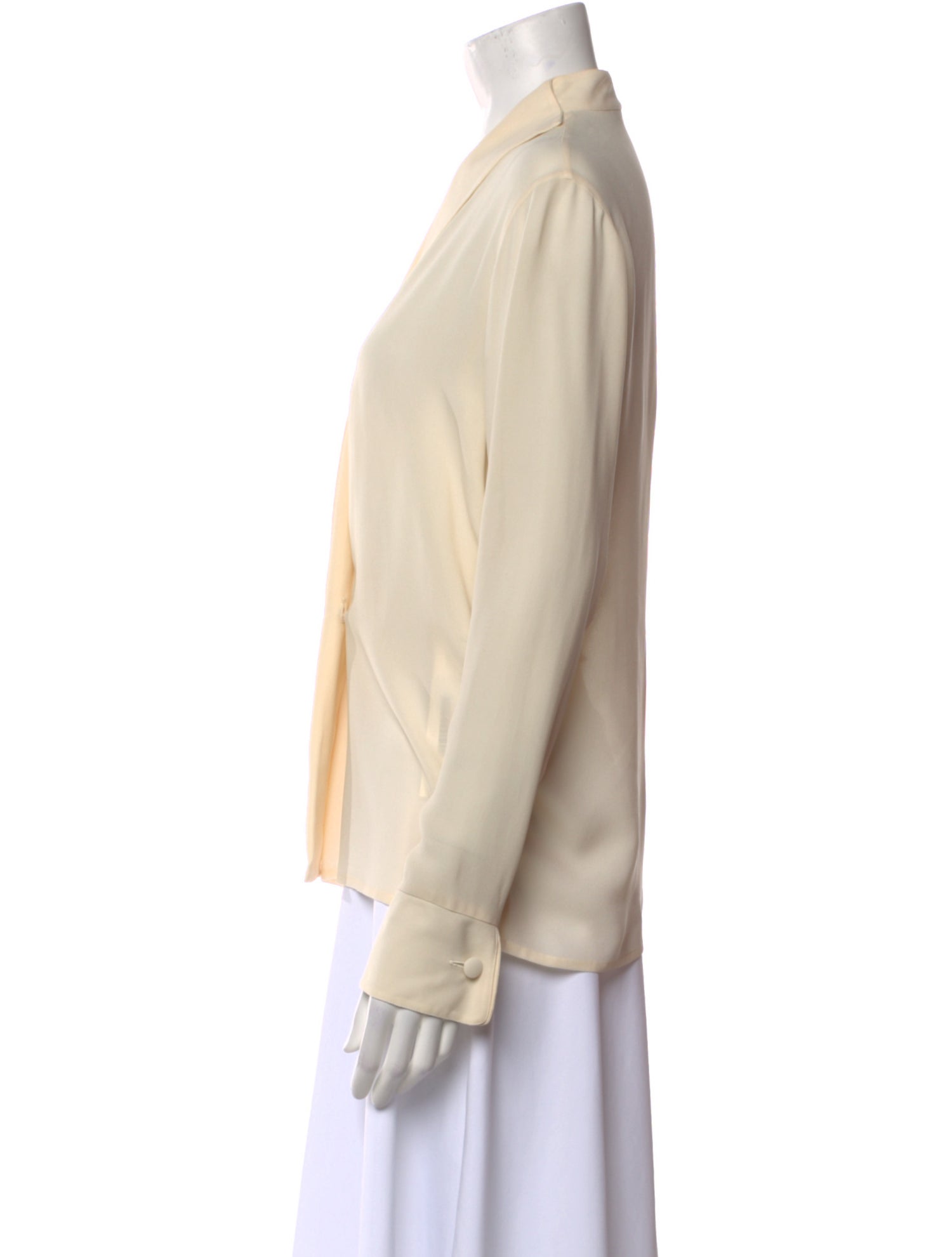 Salvatore Ferragamo Silk V-Neck Blouse