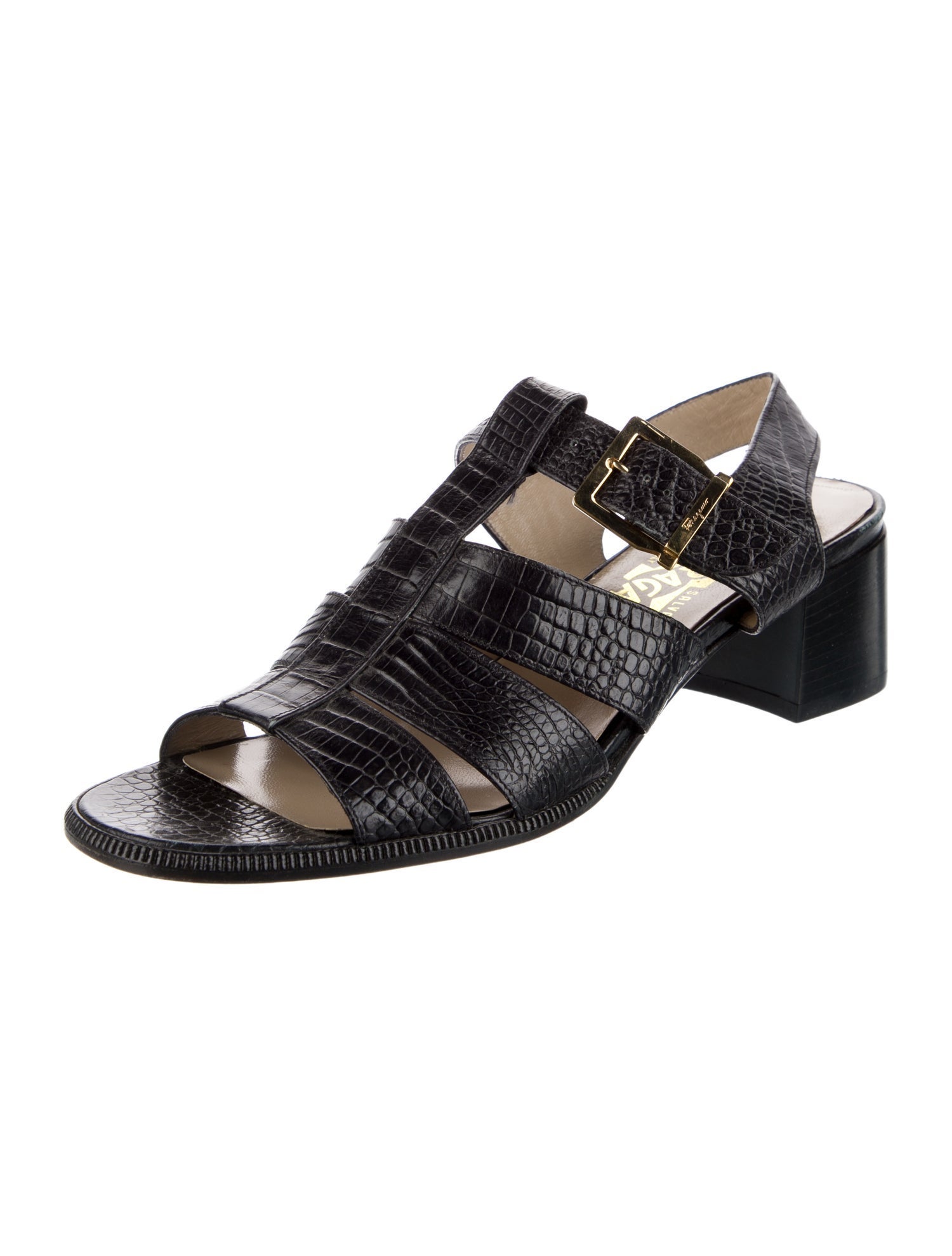 Salvatore Ferragamo Leather Gladiator Sandals