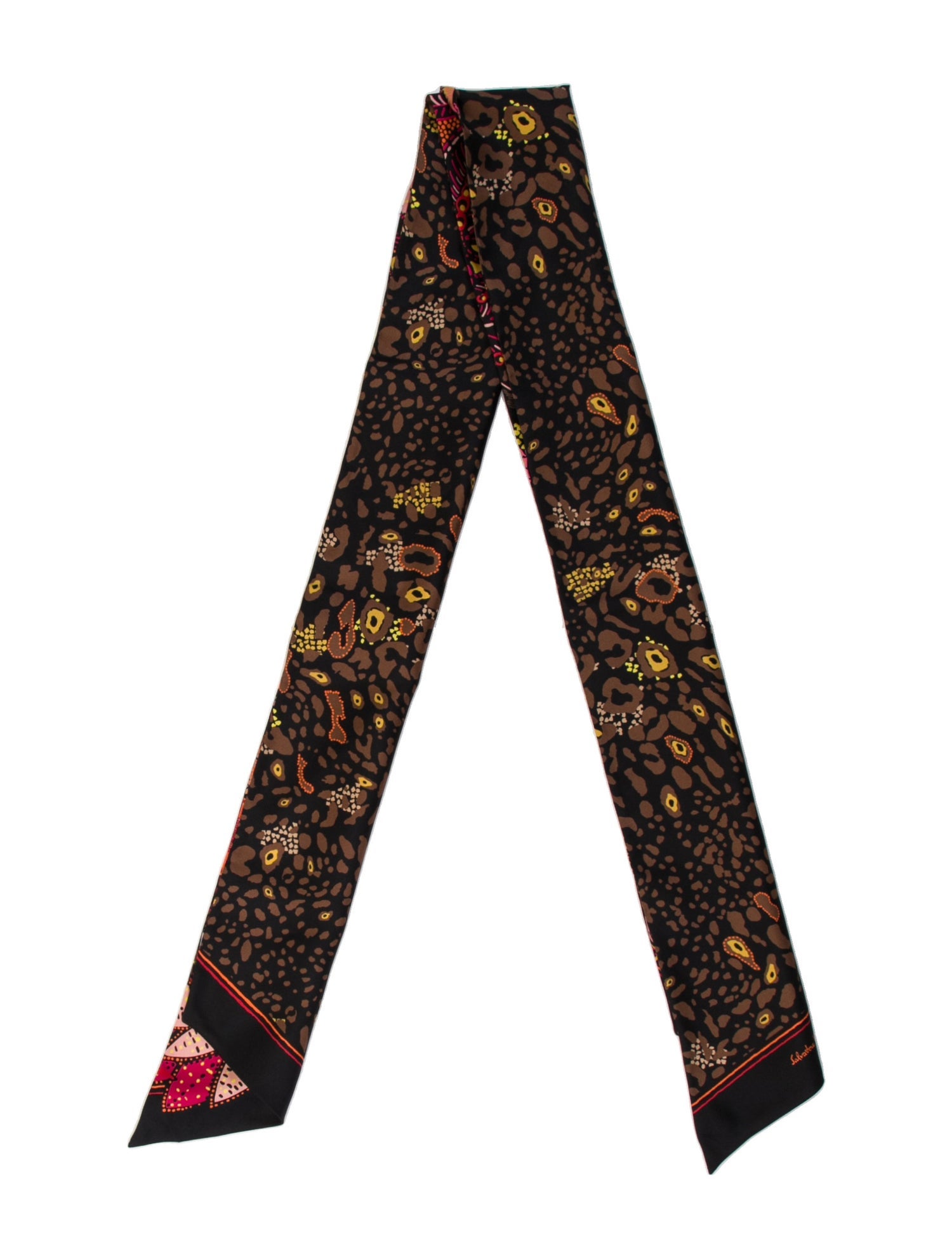 Salvatore Ferragamo Silk Animal Print Scarf