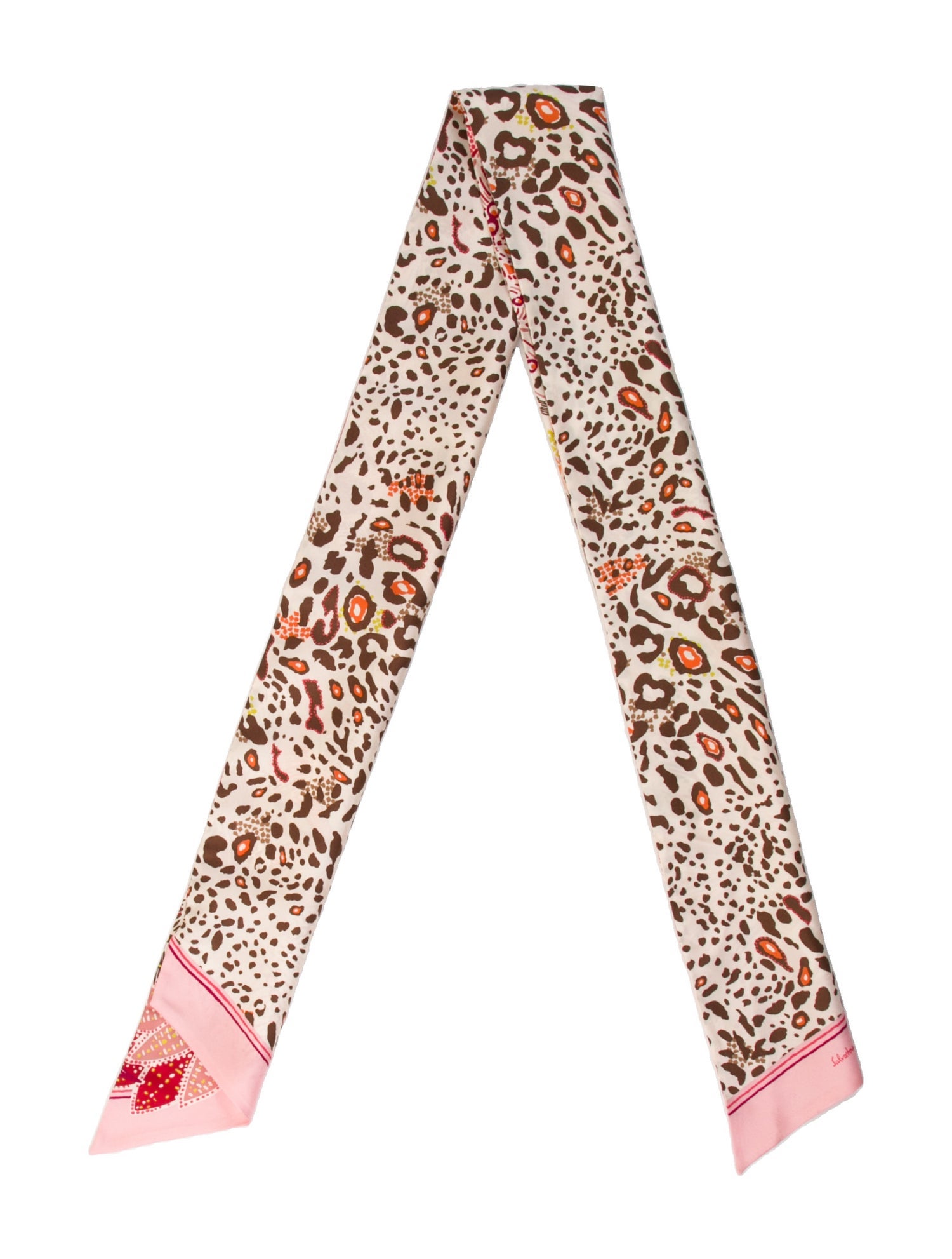 Salvatore Ferragamo Silk Animal Print Scarf