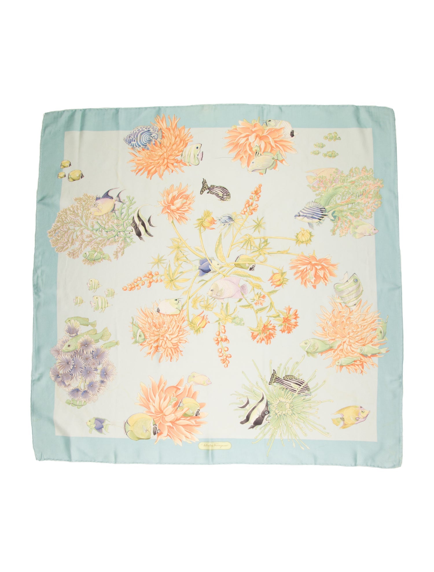 Salvatore Ferragamo Silk Floral Print Scarf