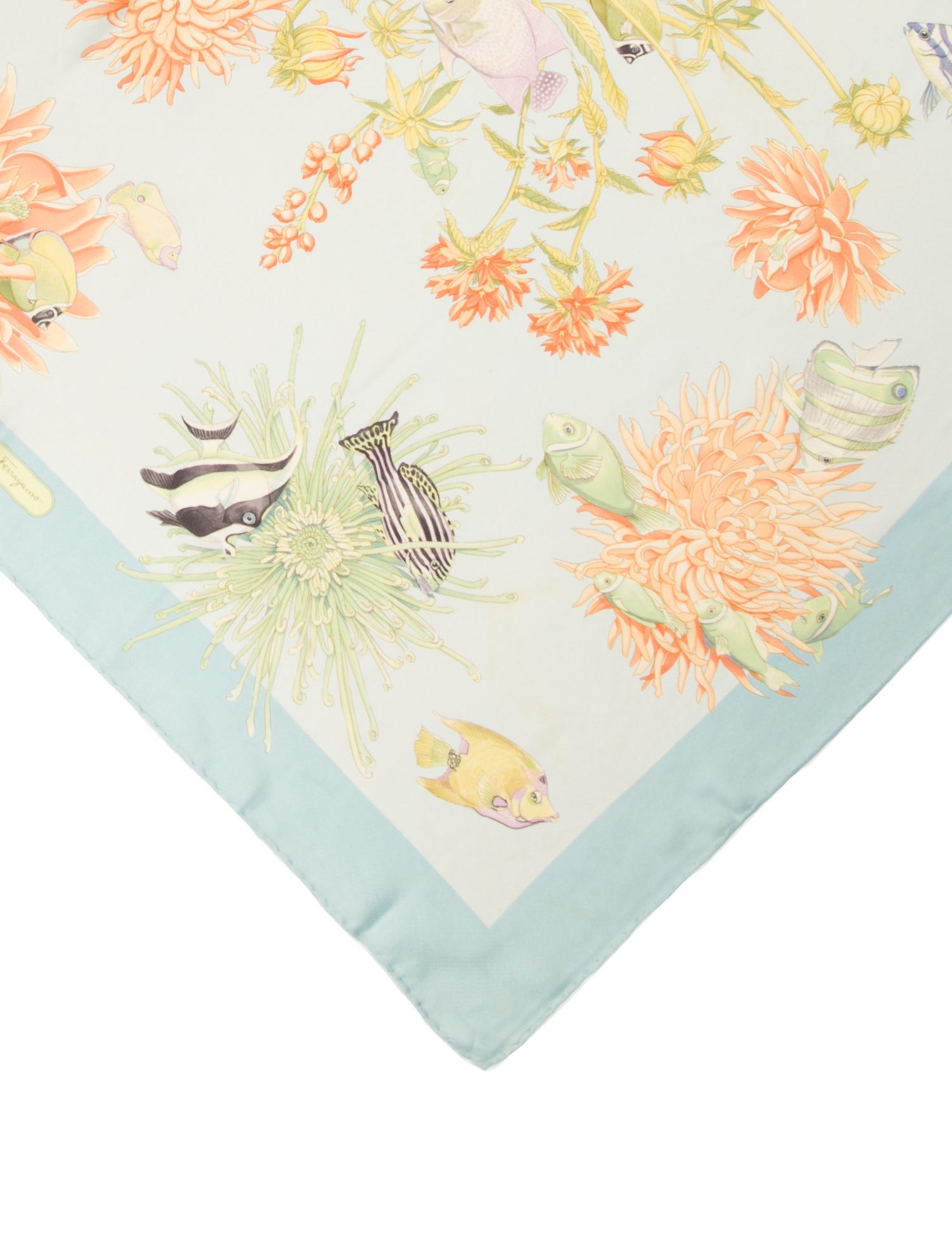 Salvatore Ferragamo Silk Floral Print Scarf