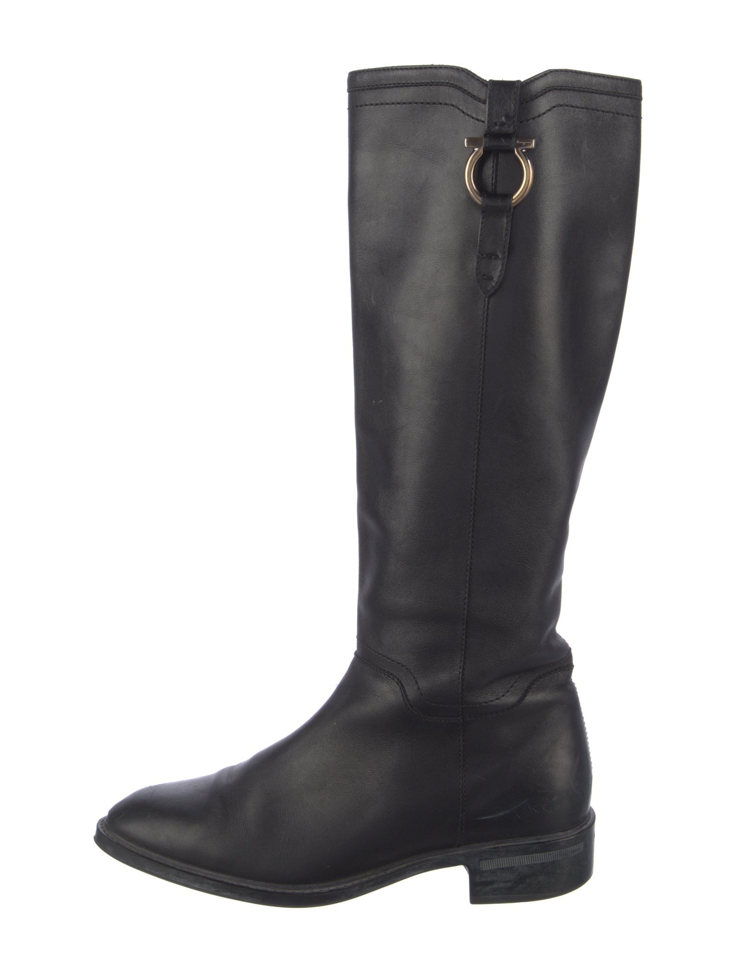 Salvatore Ferragamo Leather Riding Boots
