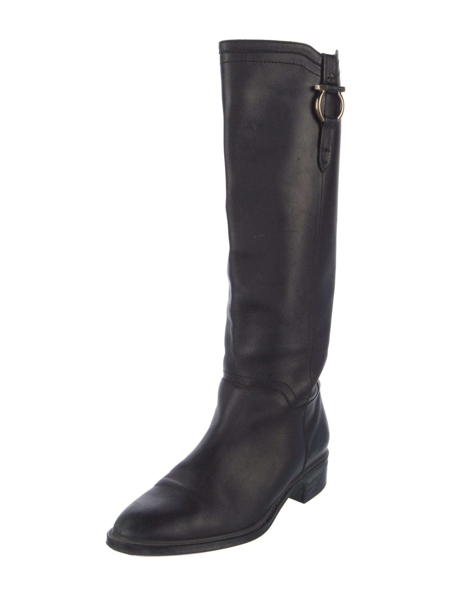 Salvatore Ferragamo Leather Riding Boots