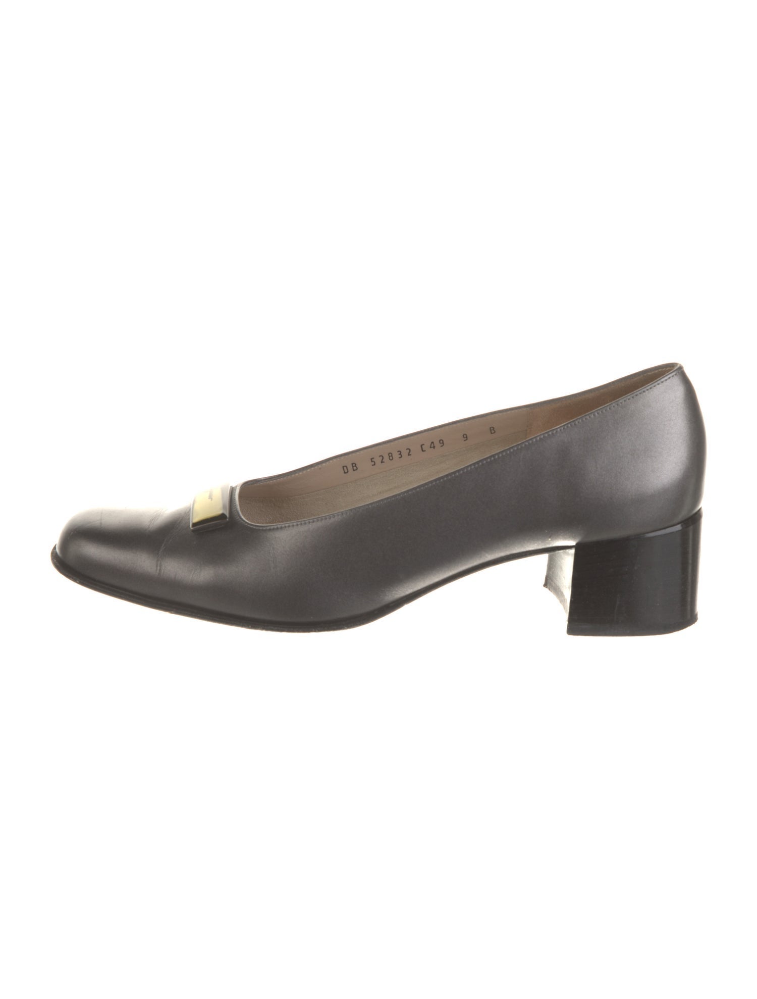 Salvatore Ferragamo Leather Bow Accents Flats