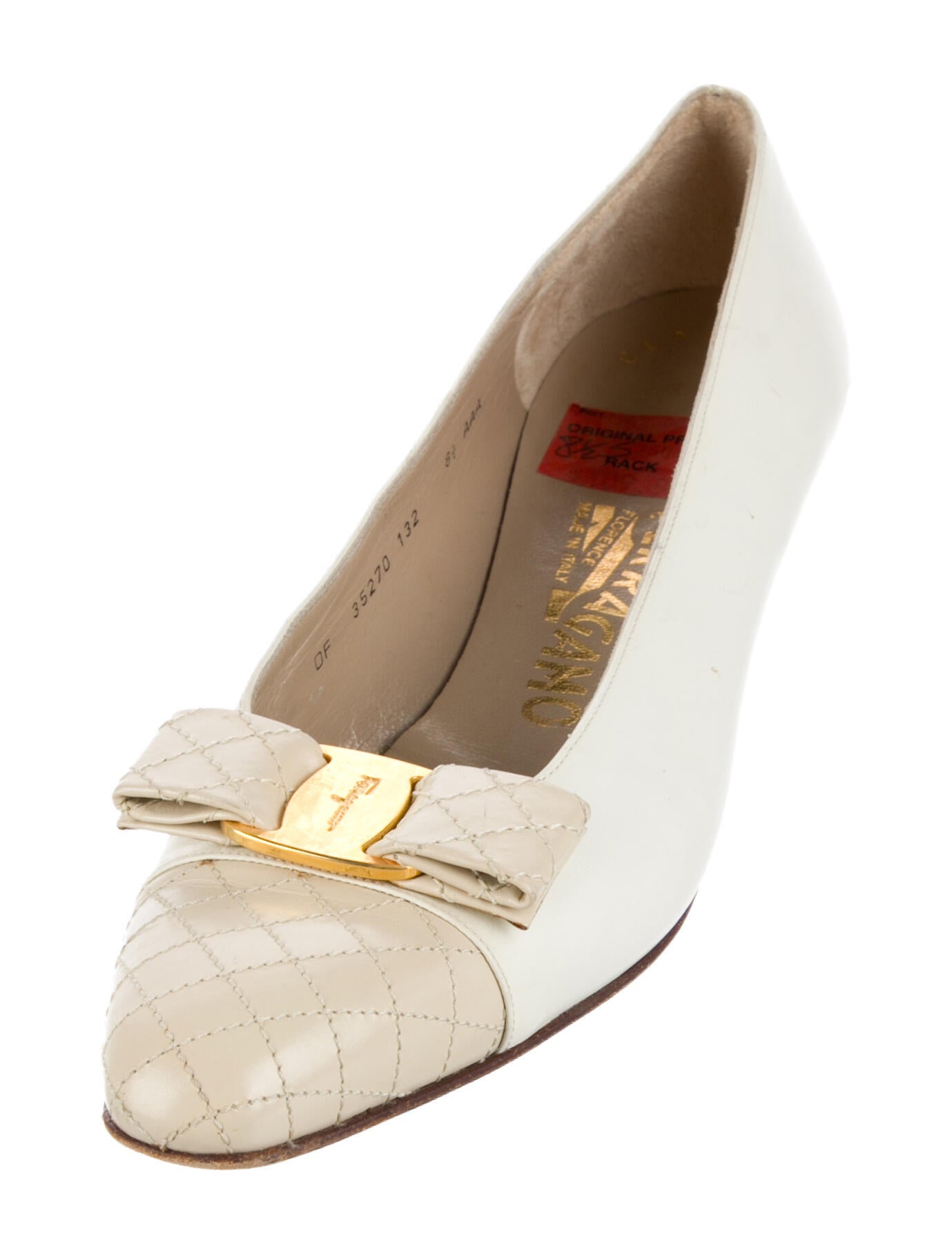 Salvatore Ferragamo Vara Bow Accent Leather Mules