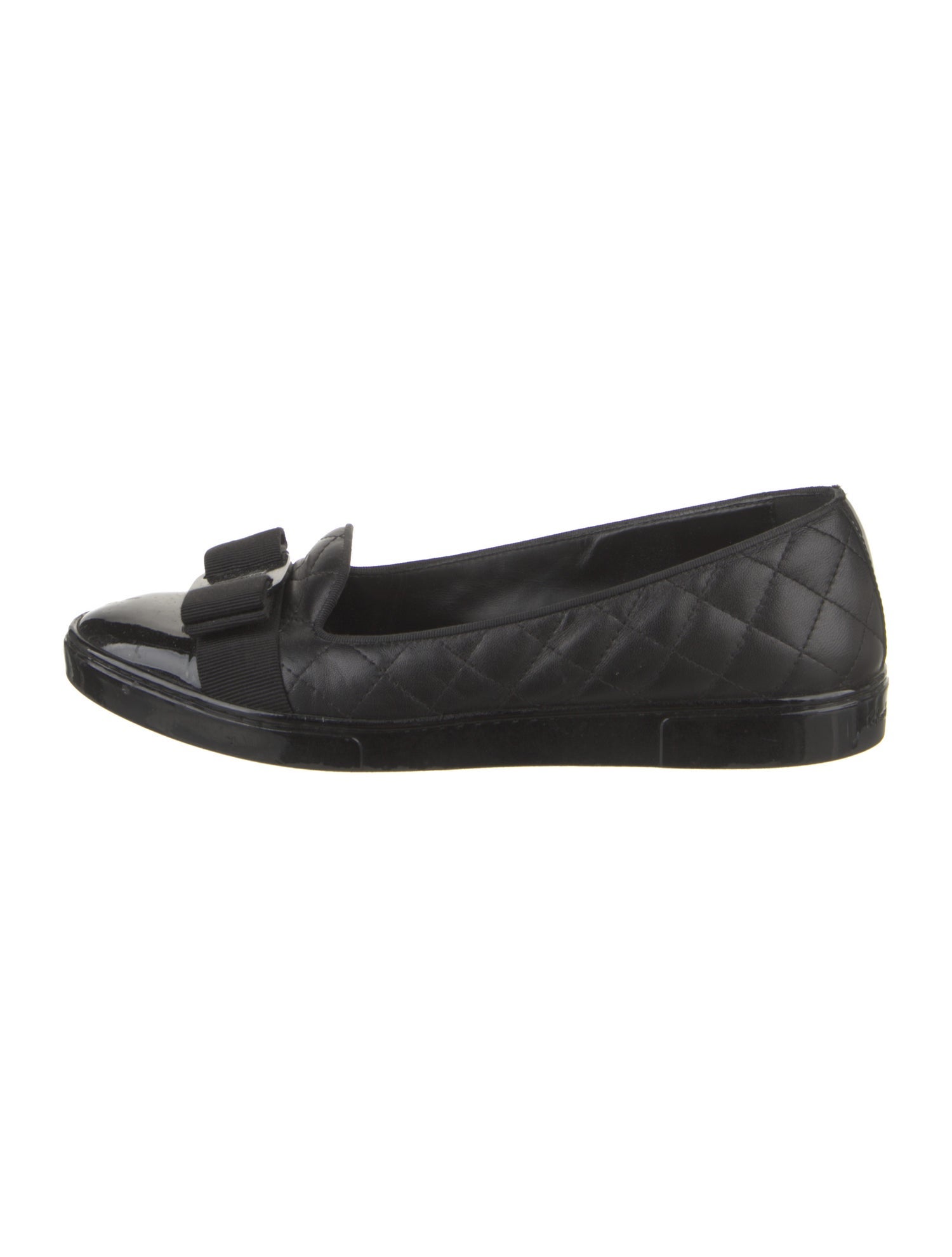 Salvatore Ferragamo Leather Bow Accents Loafers