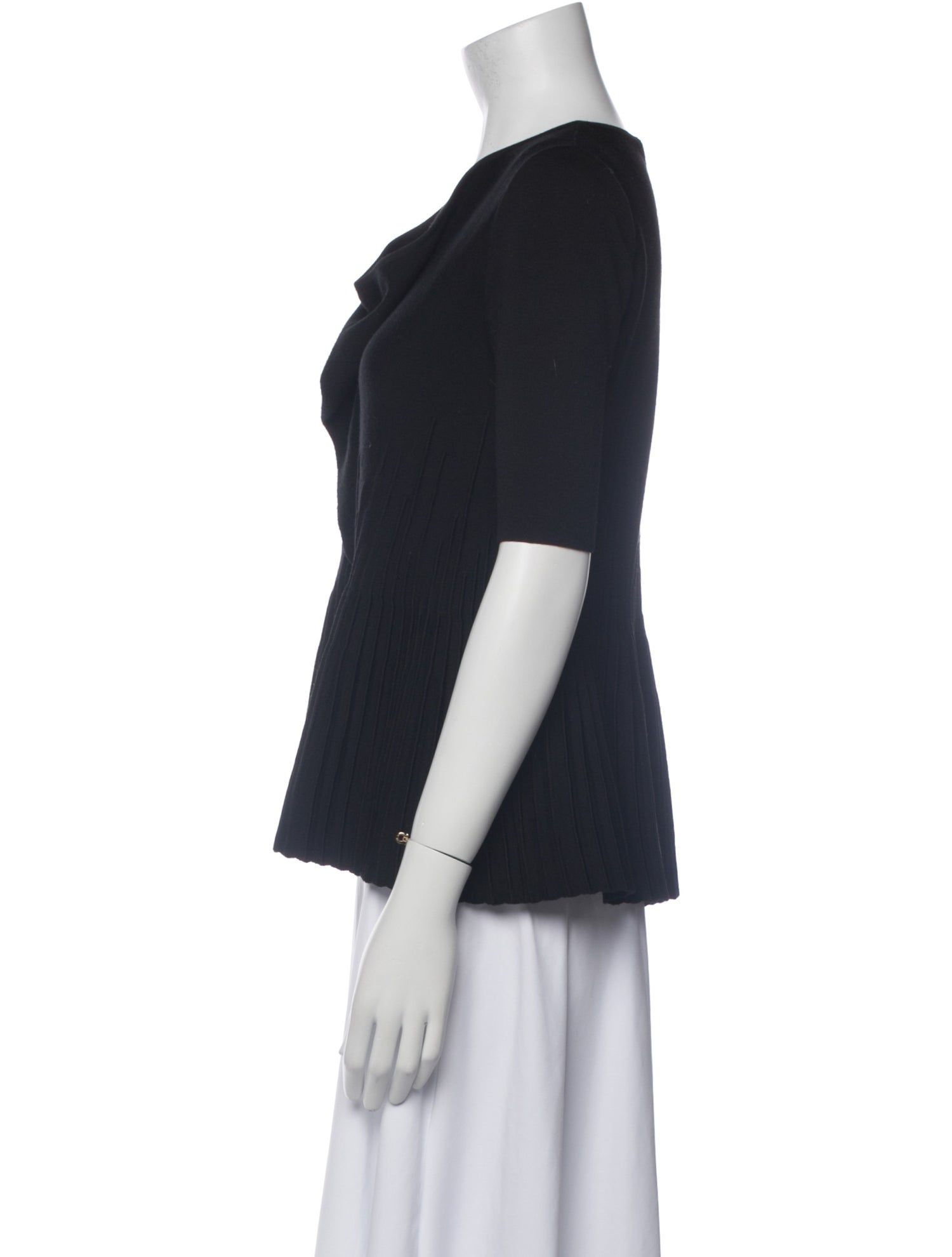 Salvatore Ferragamo Virgin Wool V-Neck Top