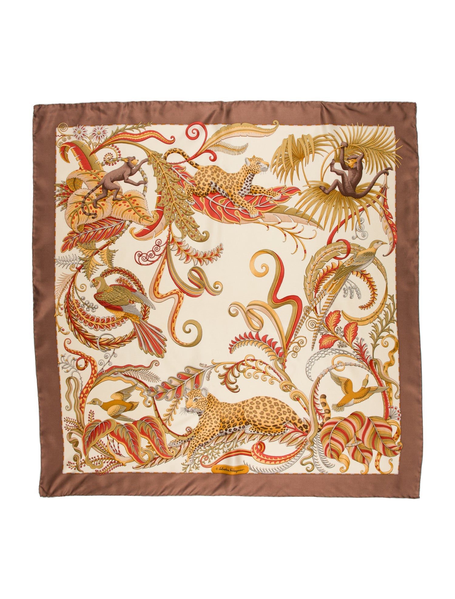 Salvatore Ferragamo Silk Printed Bandana