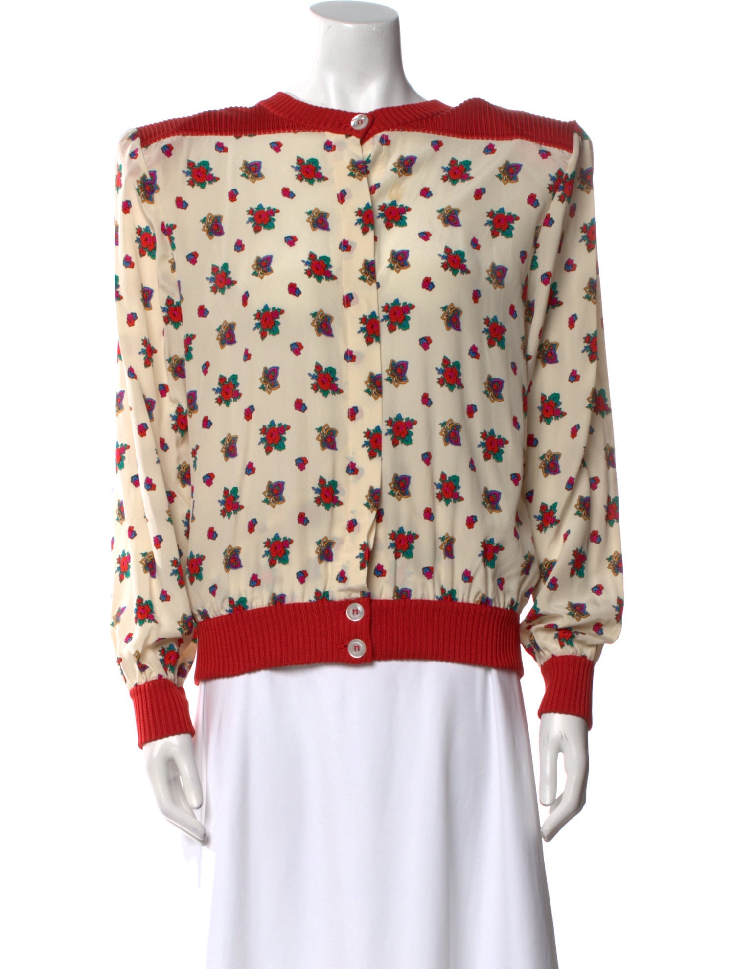 Salvatore Ferragamo Silk Printed Sweatshirt