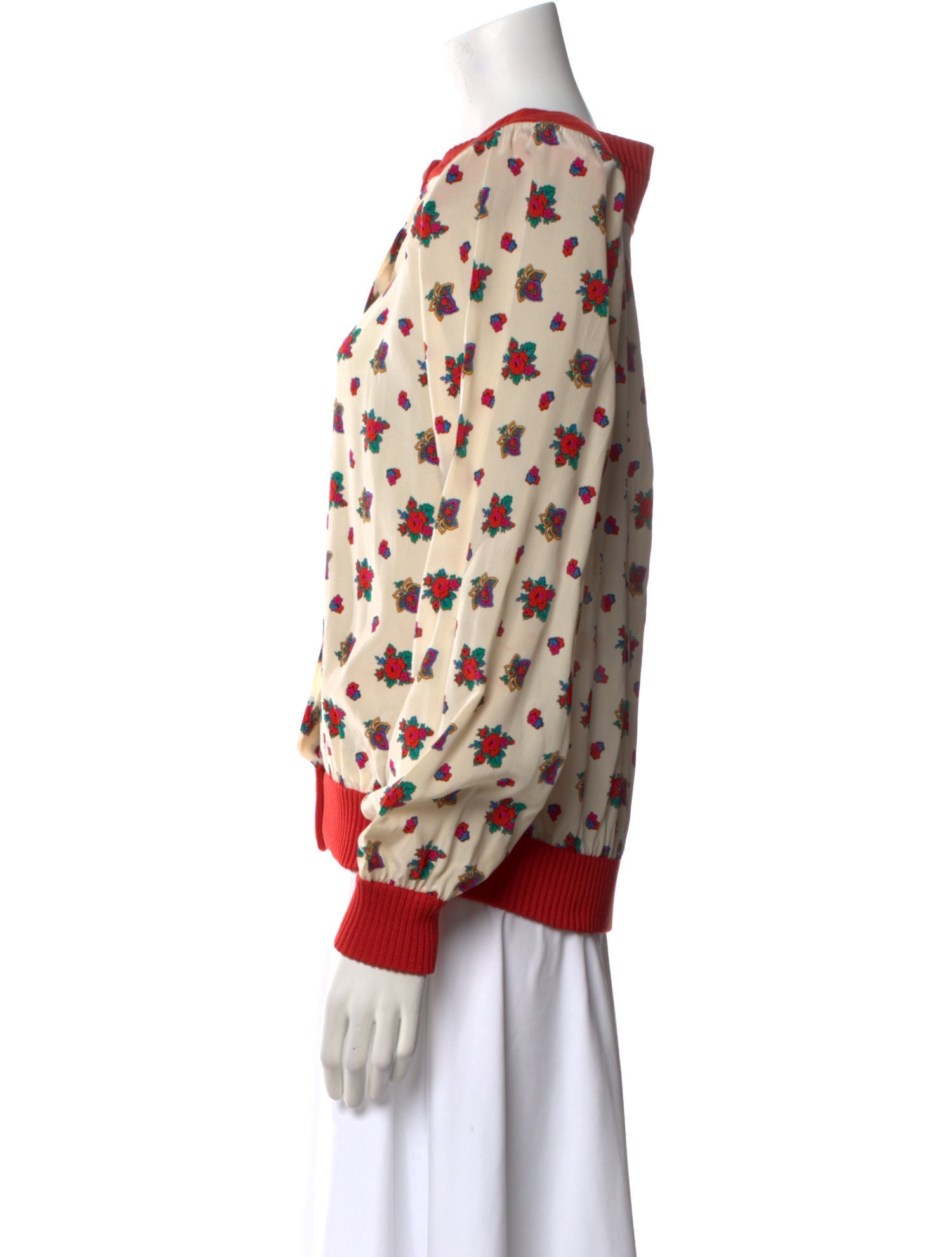 Salvatore Ferragamo Silk Printed Sweatshirt