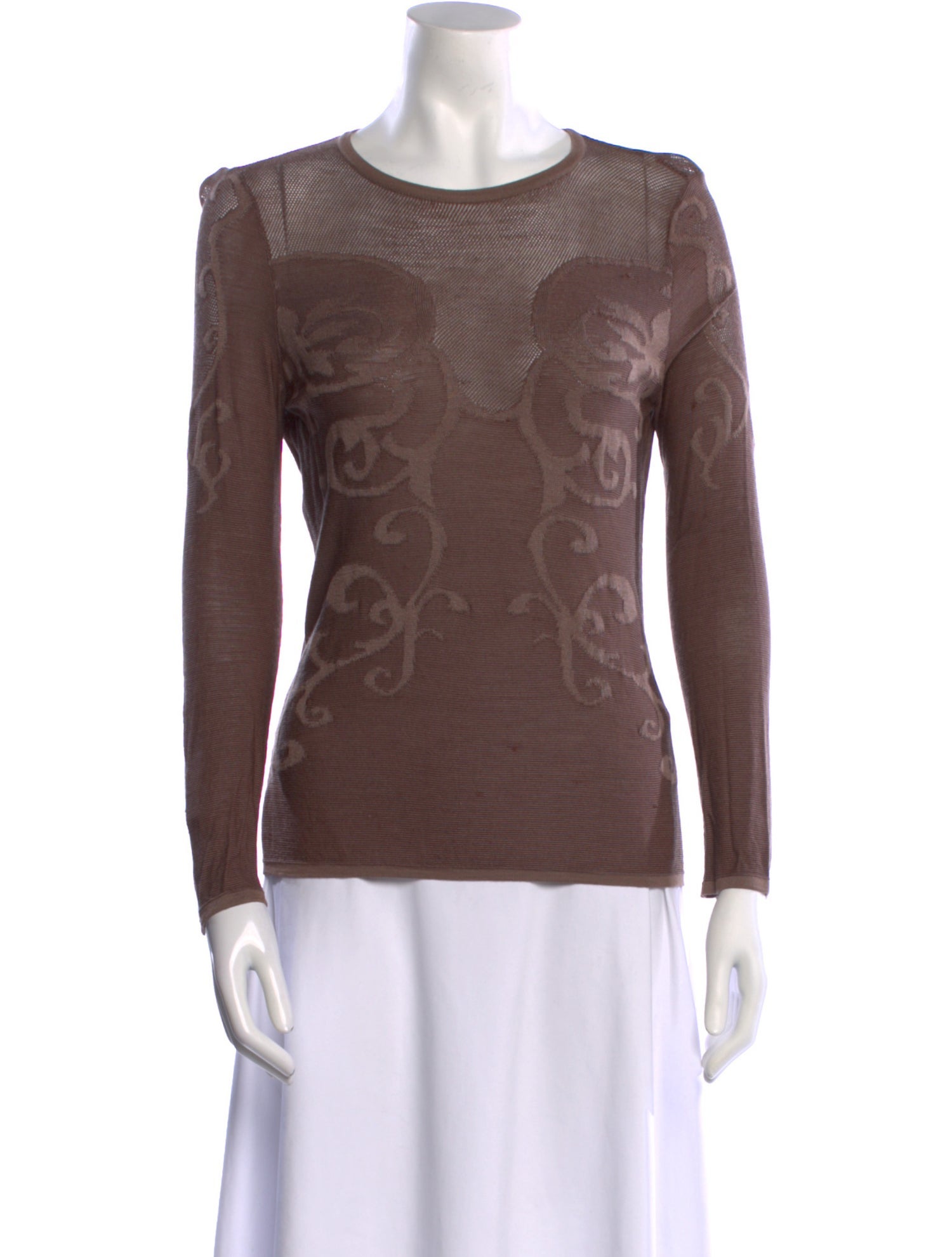 Salvatore Ferragamo Bateau Neckline Long Sleeve Sweatshirt