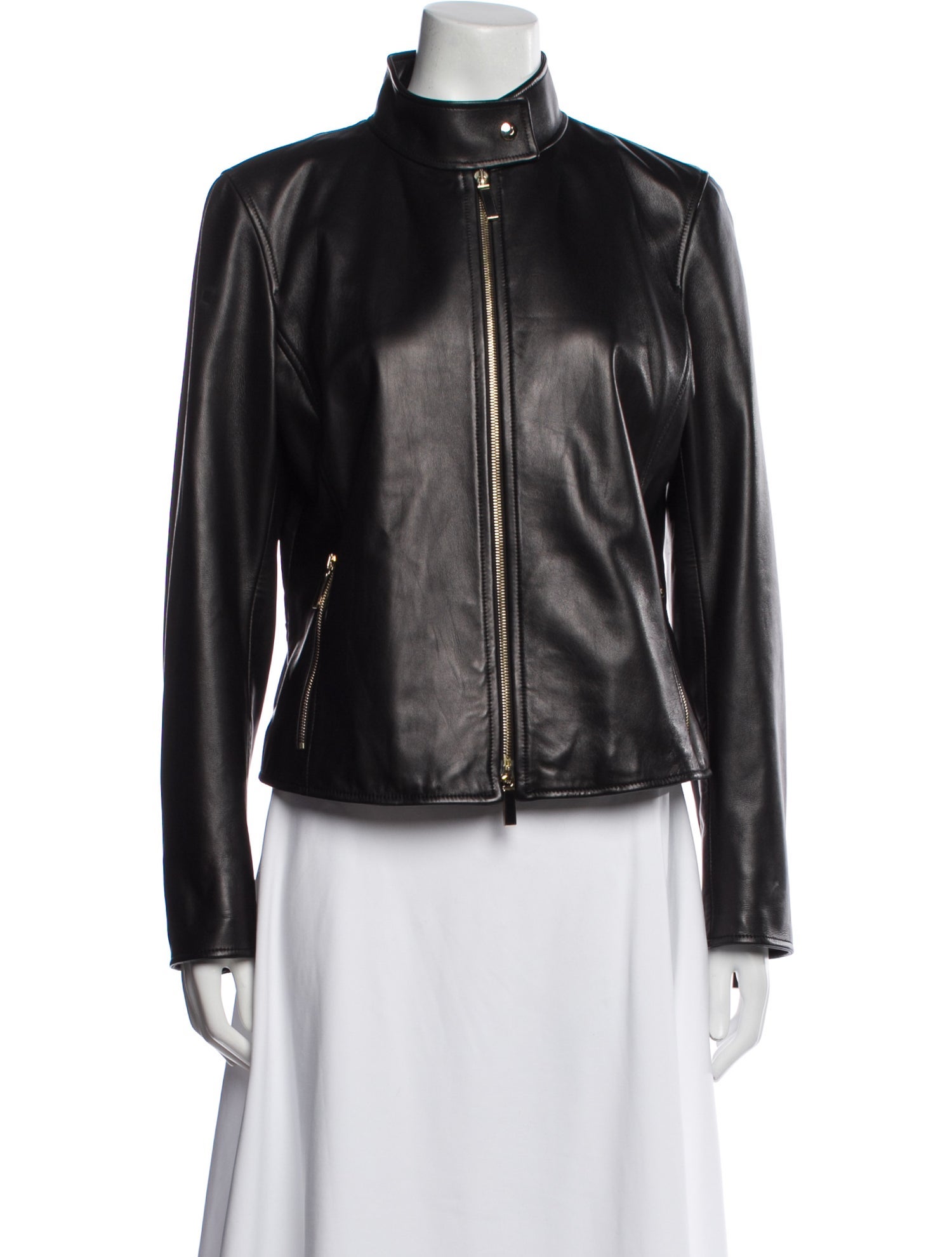Salvatore Ferragamo Leather Biker Jacket
