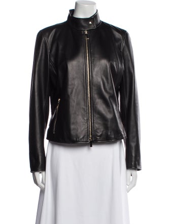 Salvatore Ferragamo Leather Biker Jacket