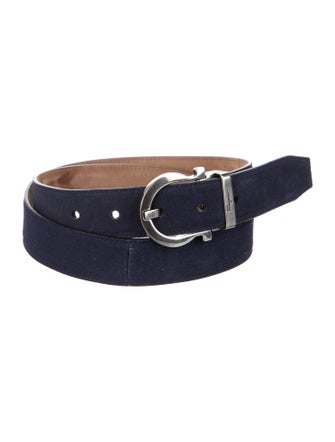 Salvatore Ferragamo Skinny Suede Belt