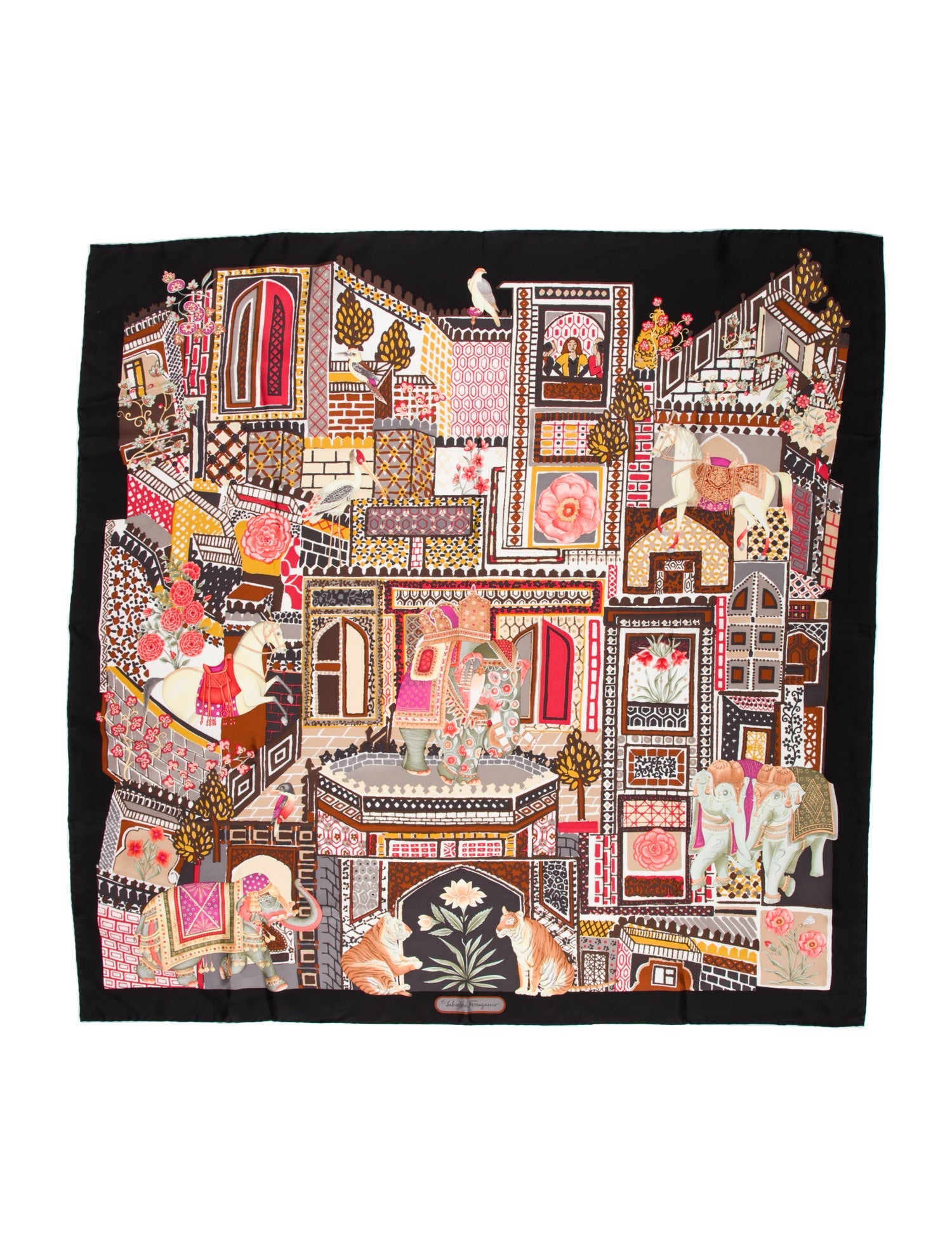 Salvatore Ferragamo Silk Printed Scarf