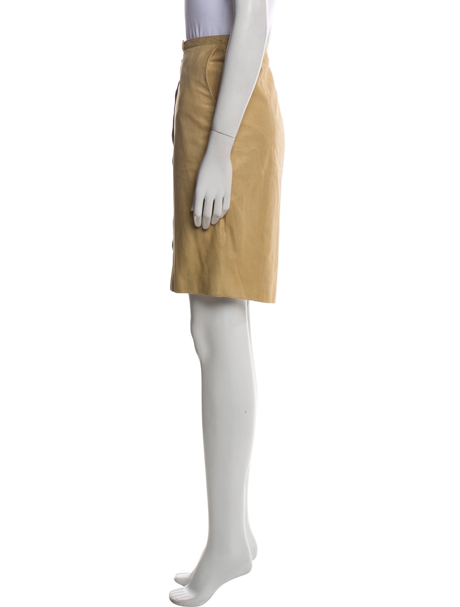 Salvatore Ferragamo Leather Knee-Length Skirt