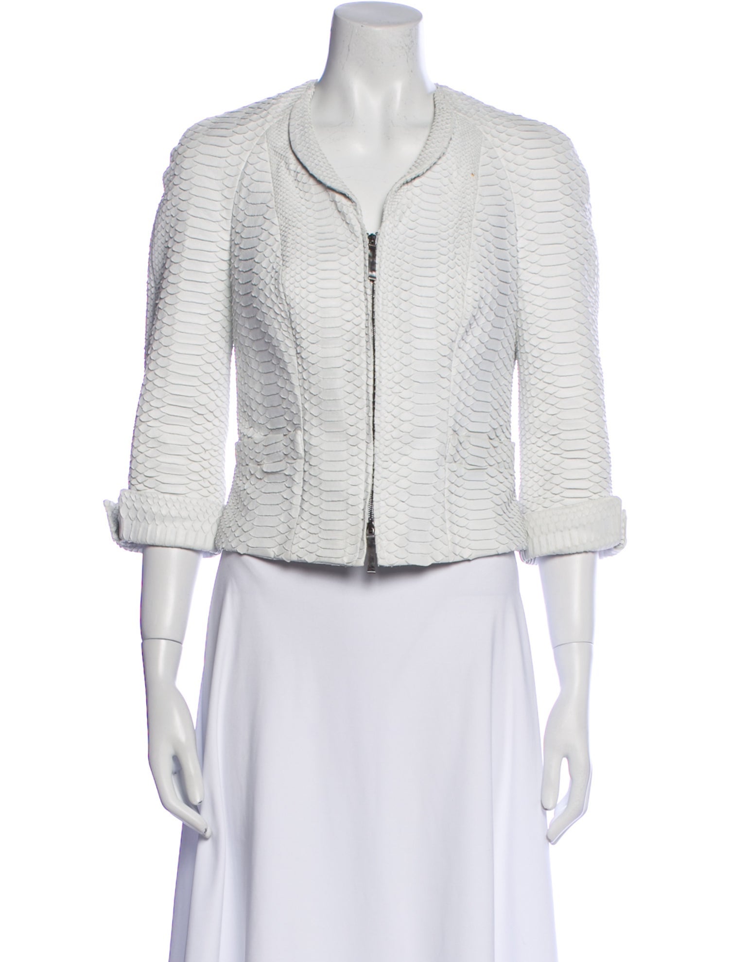 Salvatore Ferragamo Python Tweed Pattern Evening Jacket