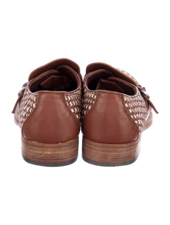 Salvatore Ferragamo Leather Patterned Monk Straps