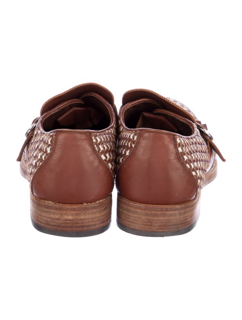 Salvatore Ferragamo Leather Patterned Monk Straps