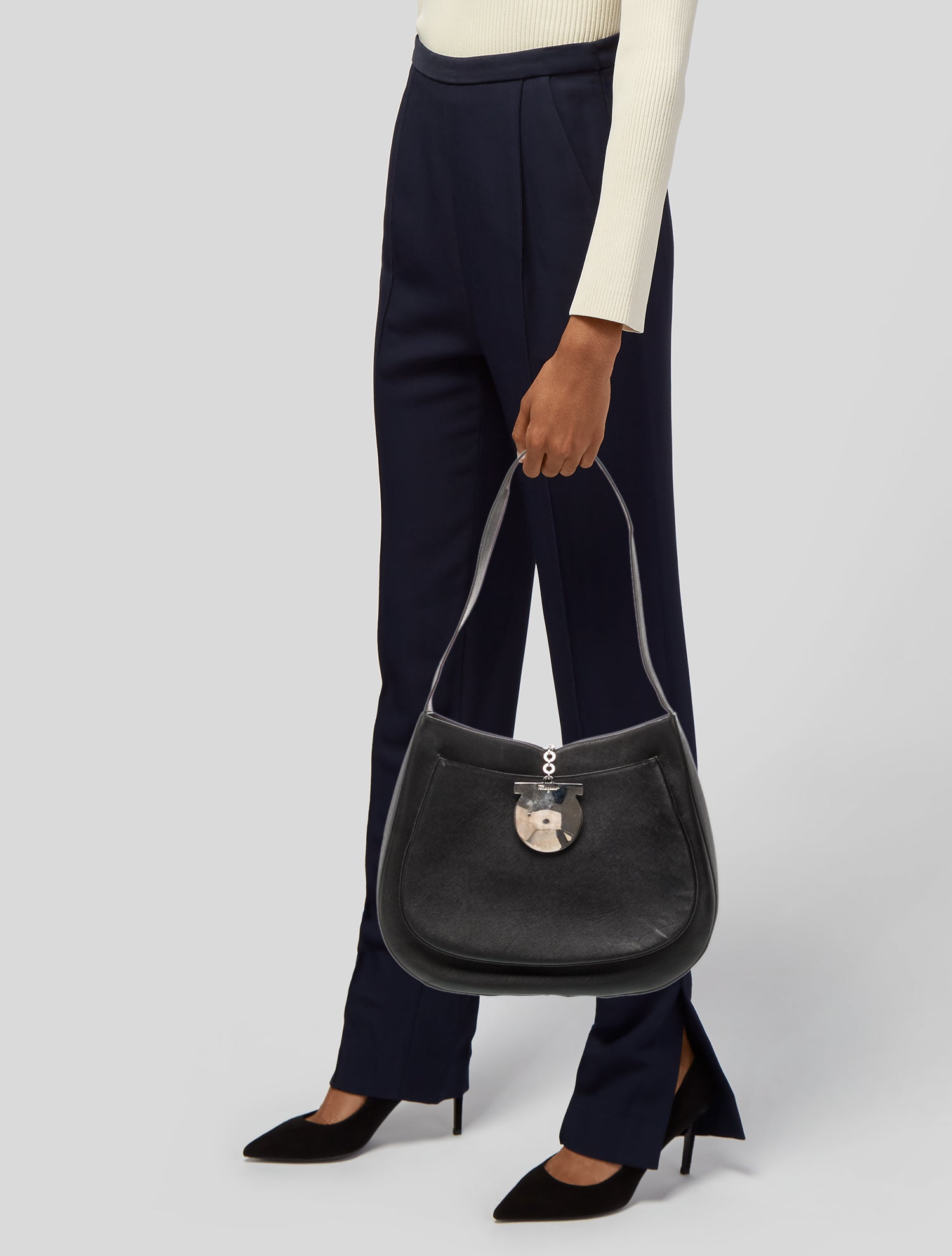 Salvatore Ferragamo Saffiano Leather Shoulder Bag