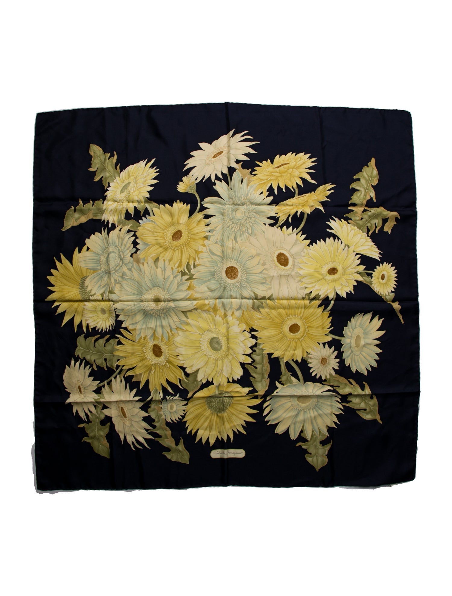 Salvatore Ferragamo Silk Floral Print Scarf