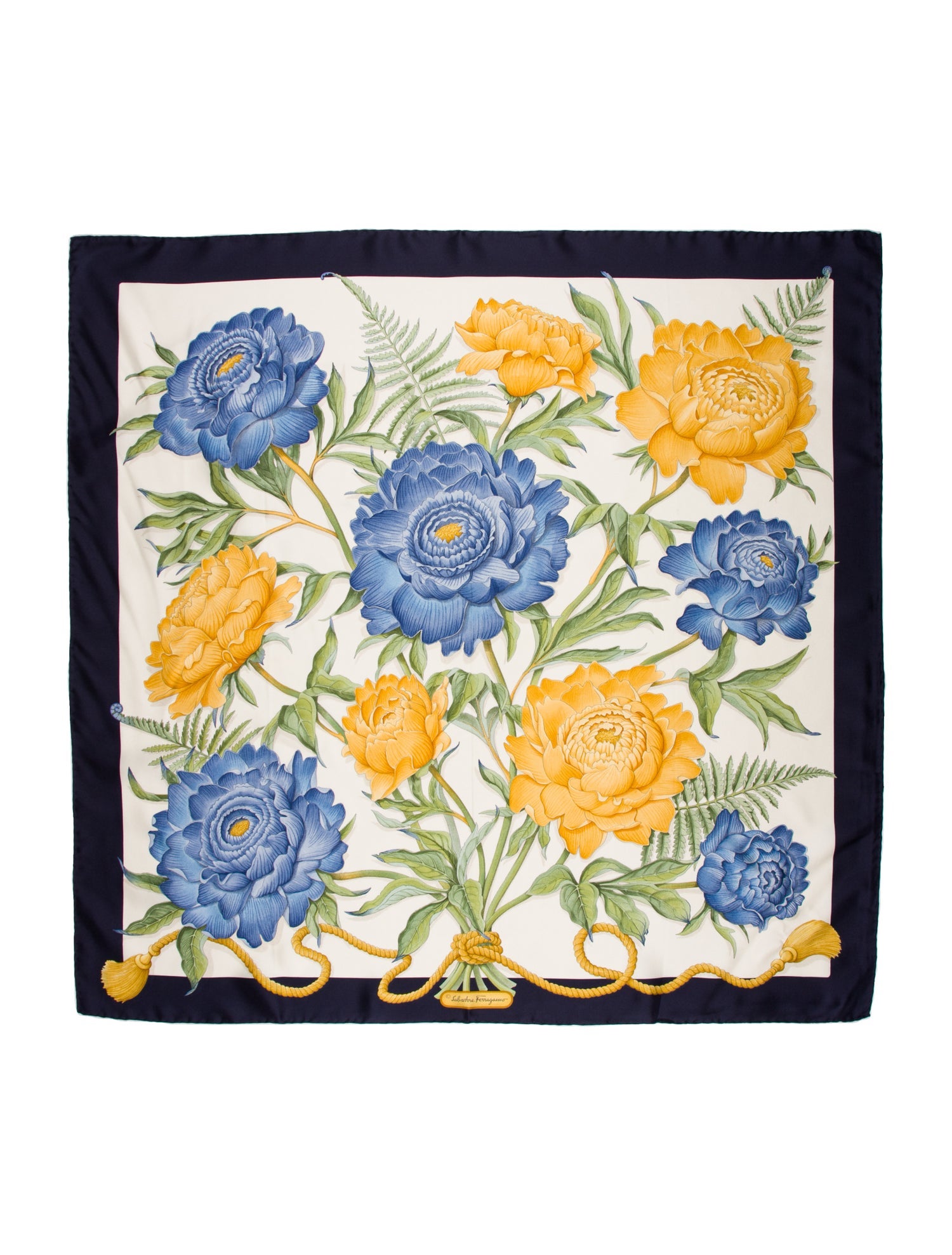 Salvatore Ferragamo Silk Floral Print Scarf