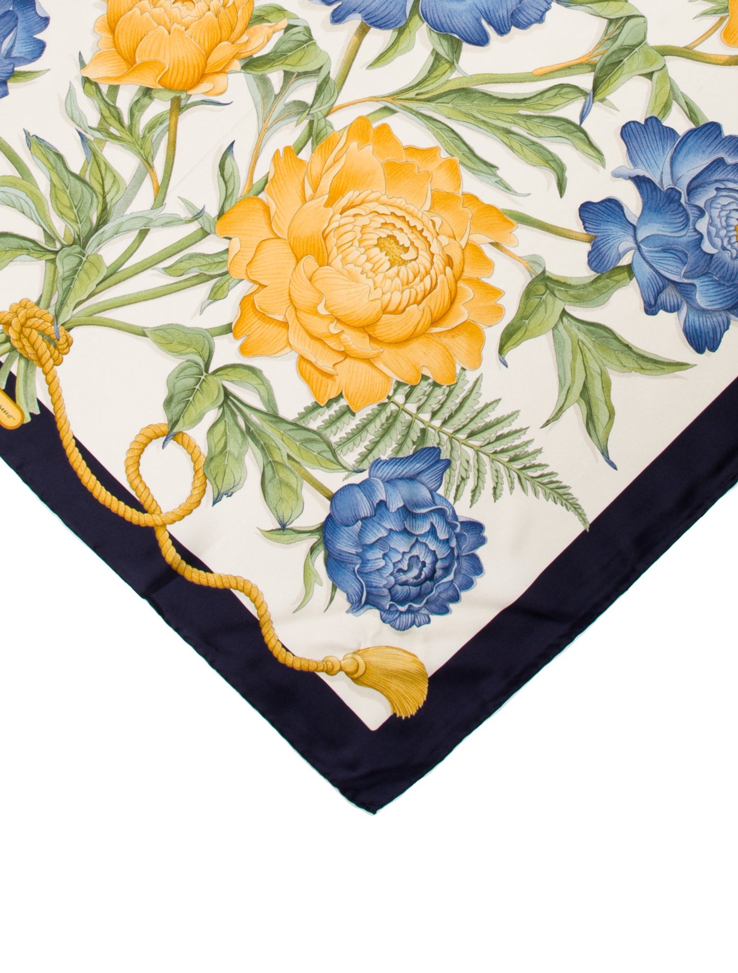 Salvatore Ferragamo Silk Floral Print Scarf
