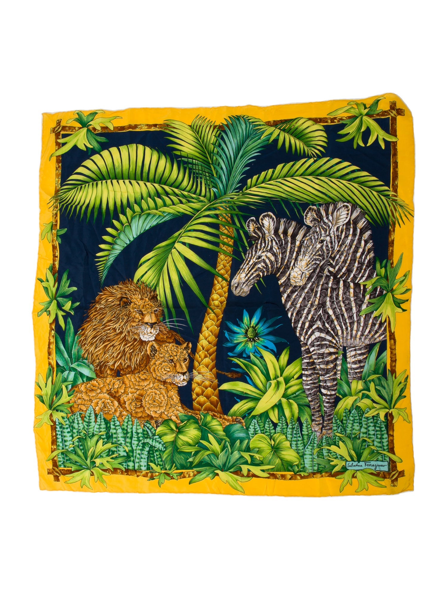 Salvatore Ferragamo Silk Printed Scarf