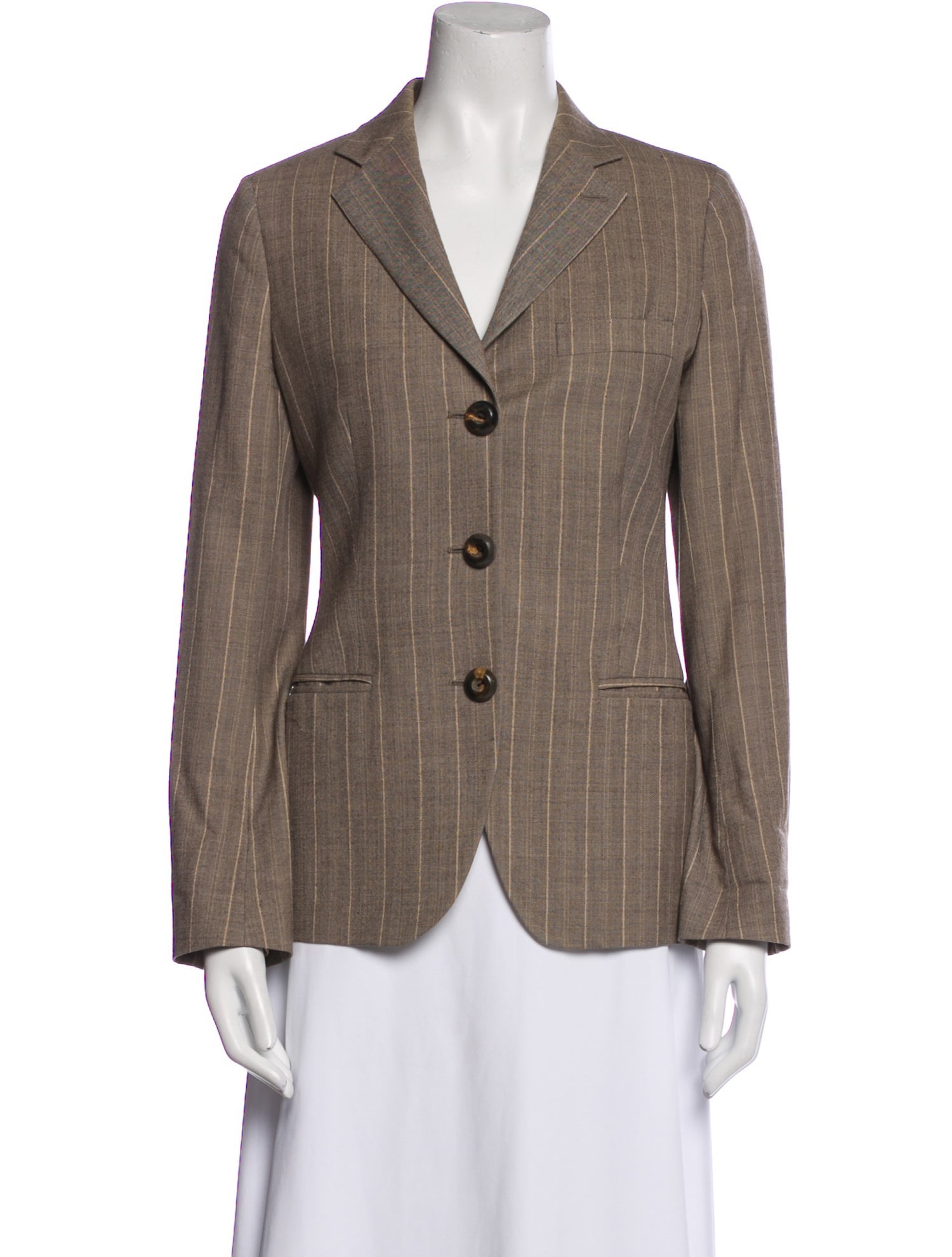Salvatore Ferragamo Wool Striped Blazer