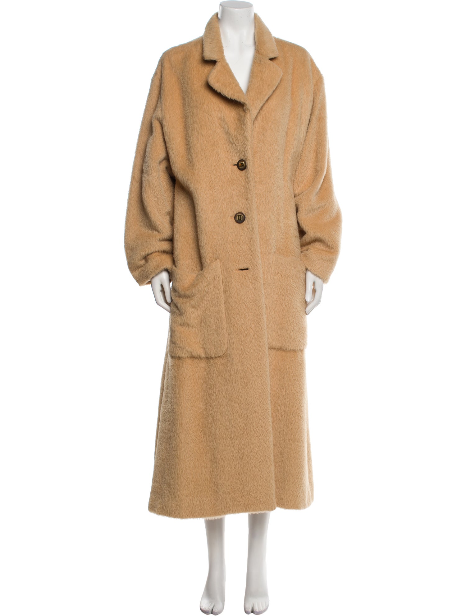 Salvatore Ferragamo Alpaca Faux Fur Coat