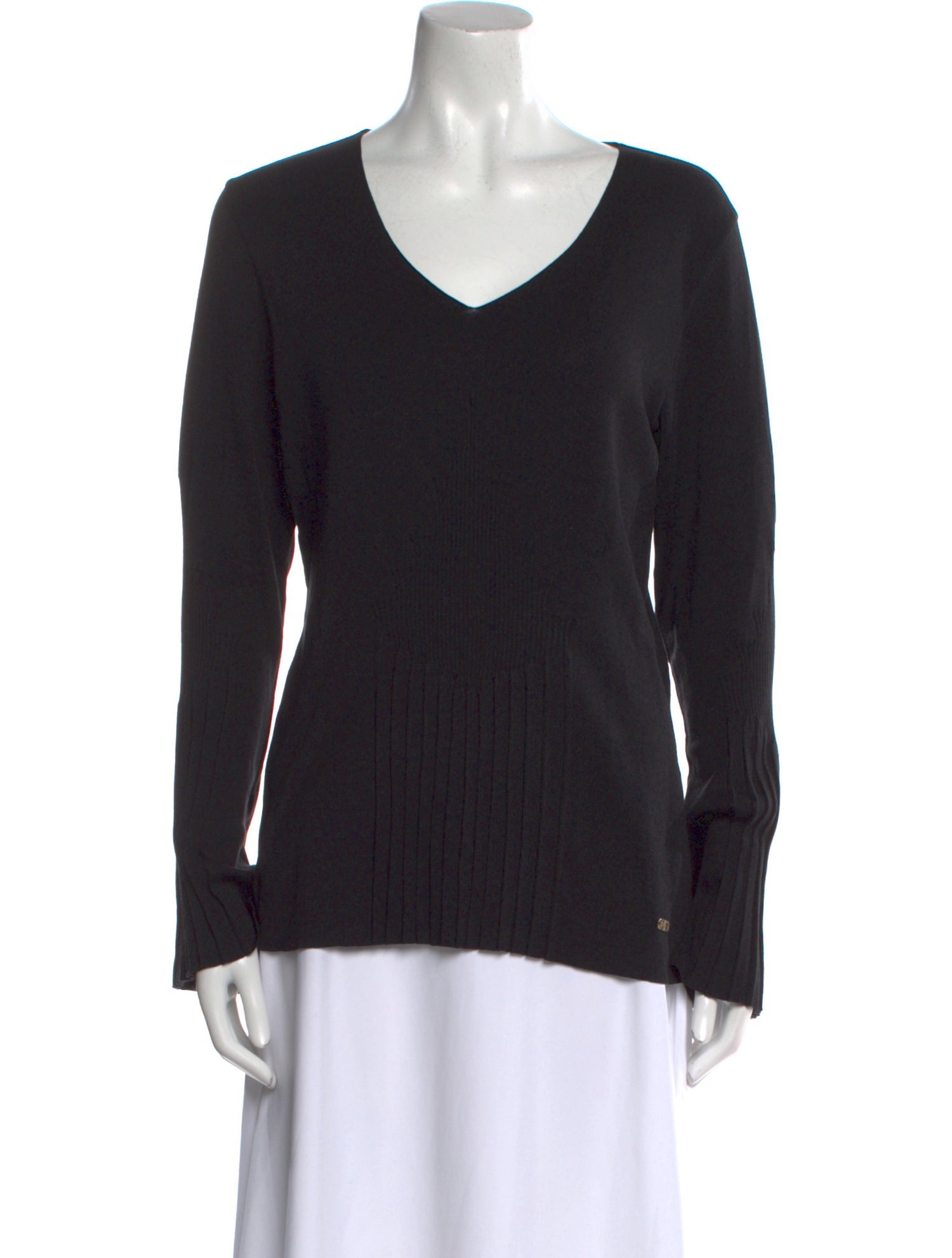 Salvatore Ferragamo Silk V-Neck Top