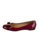 Salvatore Ferragamo Vara Bow Accent Patent Leather Ballet Flats