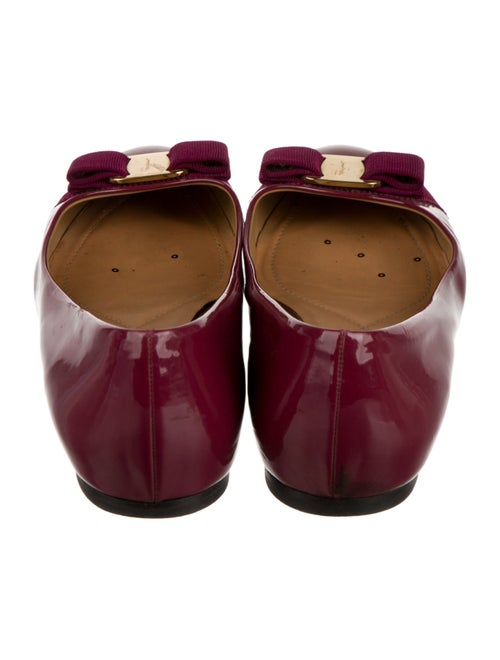 Salvatore Ferragamo Vara Bow Accent Patent Leather Ballet Flats