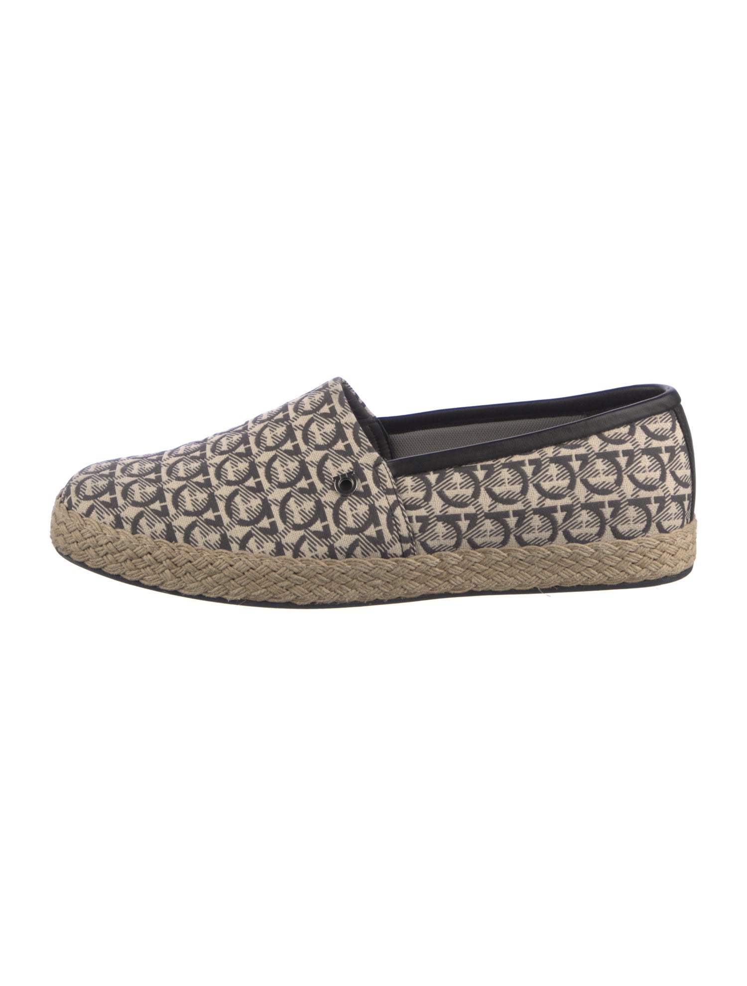 Salvatore Ferragamo Gancini Logo Canvas Espadrilles