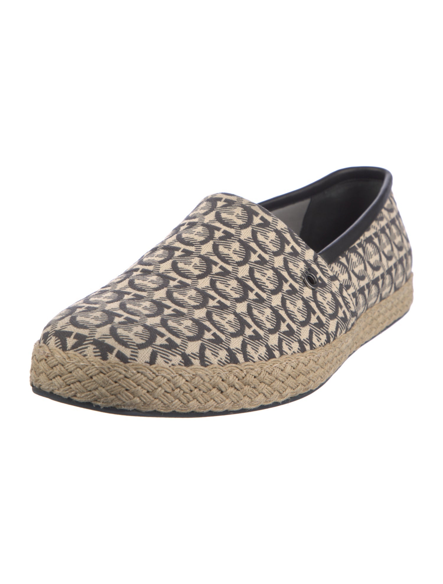 Salvatore Ferragamo Gancini Logo Canvas Espadrilles