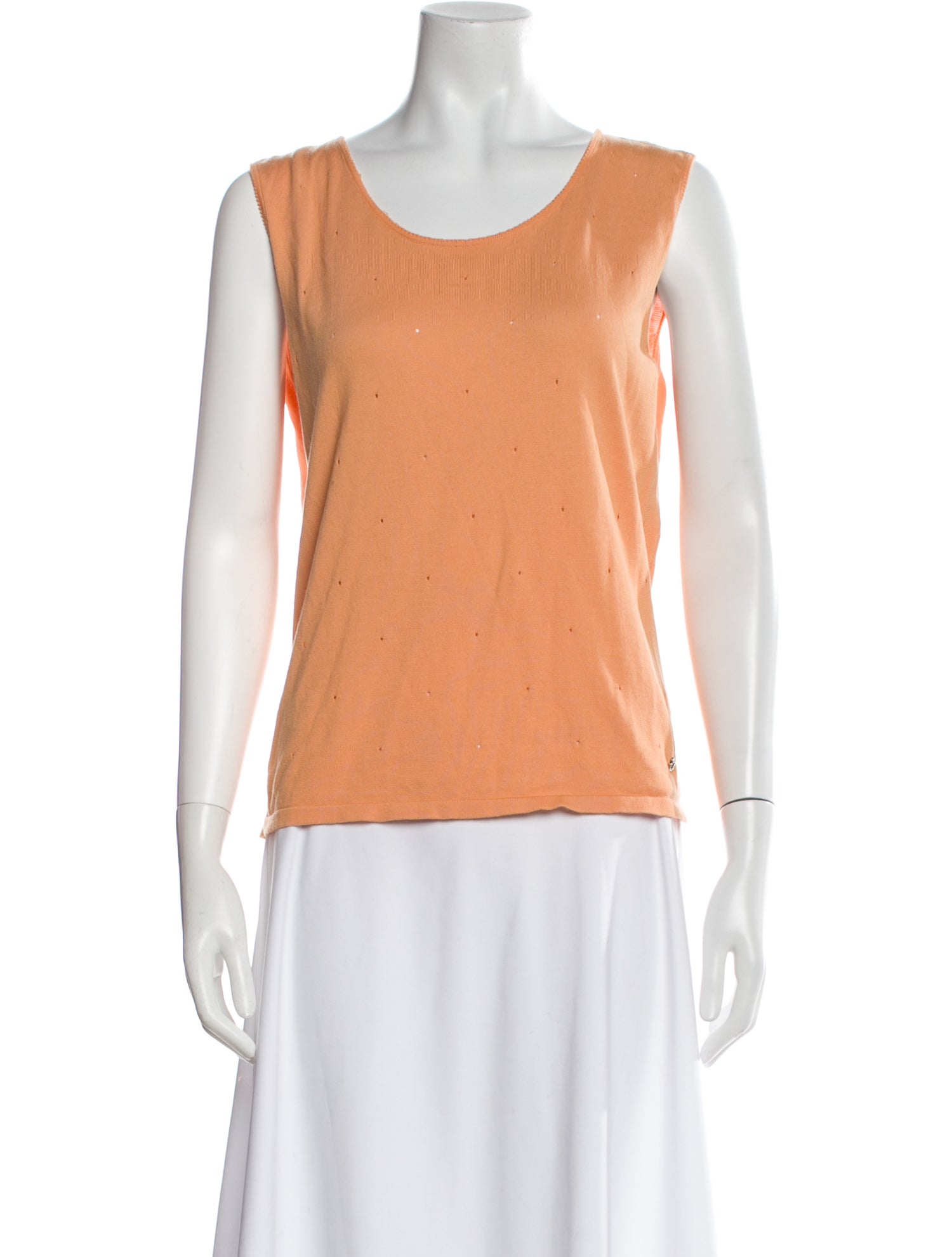 Salvatore Ferragamo Scoop Neck Sleeveless Top