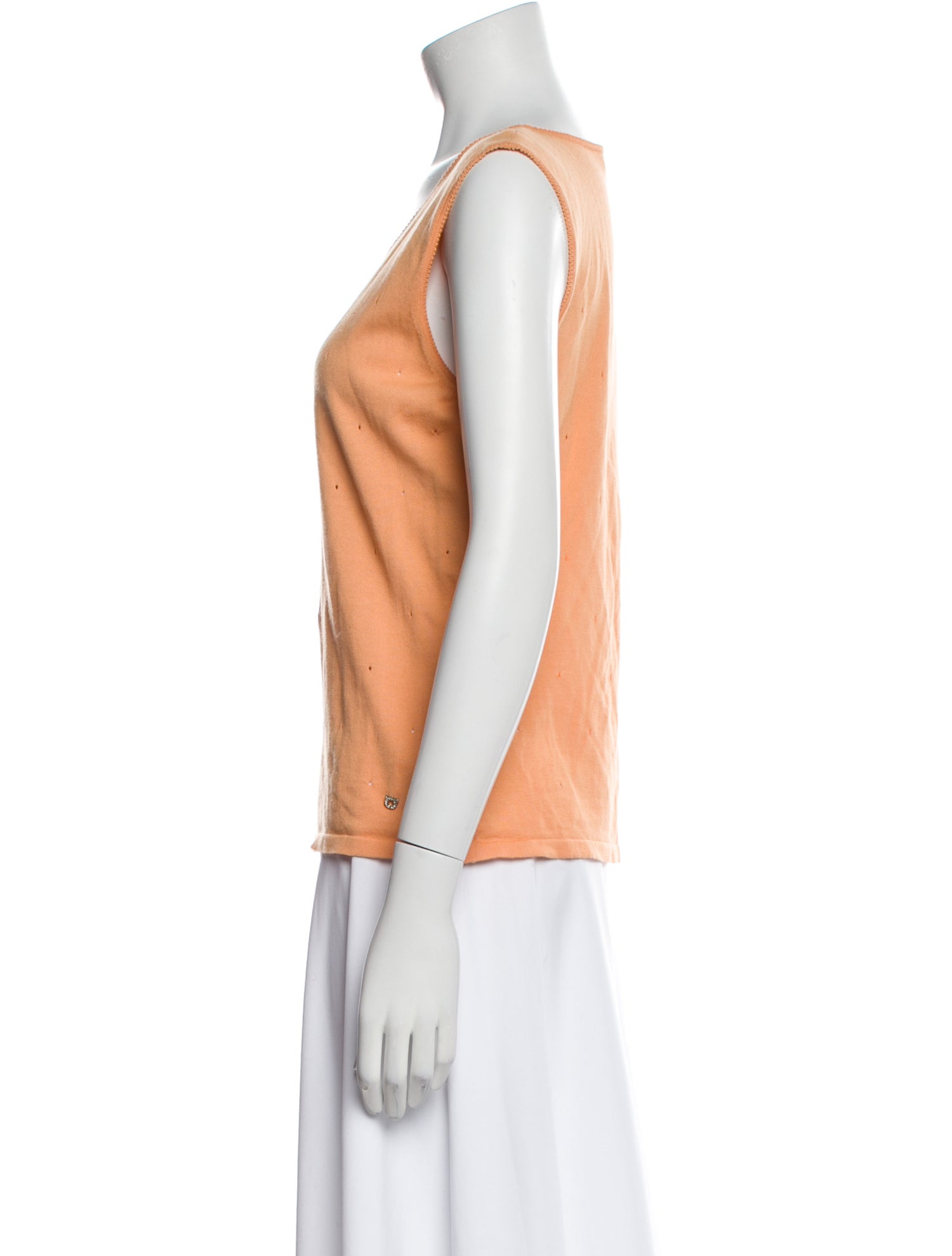 Salvatore Ferragamo Scoop Neck Sleeveless Top