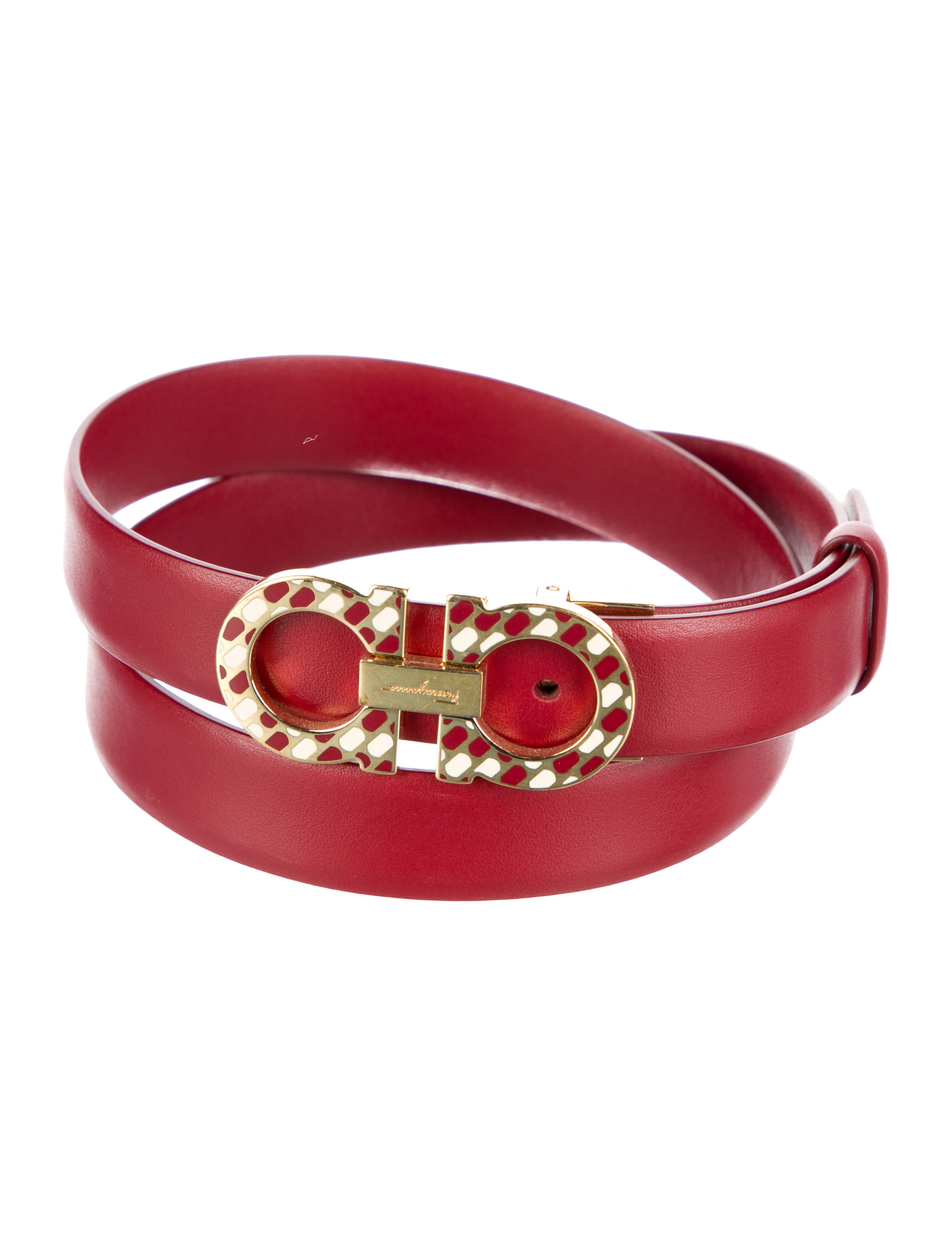 Salvatore Ferragamo Skinny Leather Belt