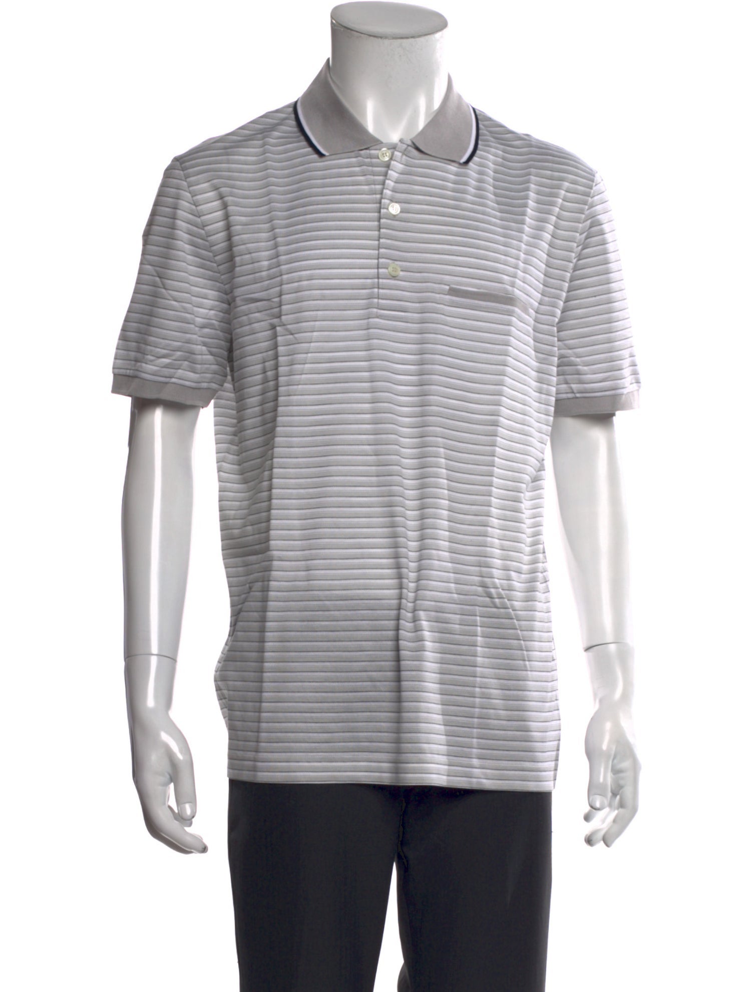 Salvatore Ferragamo Striped Short Sleeve Shirt