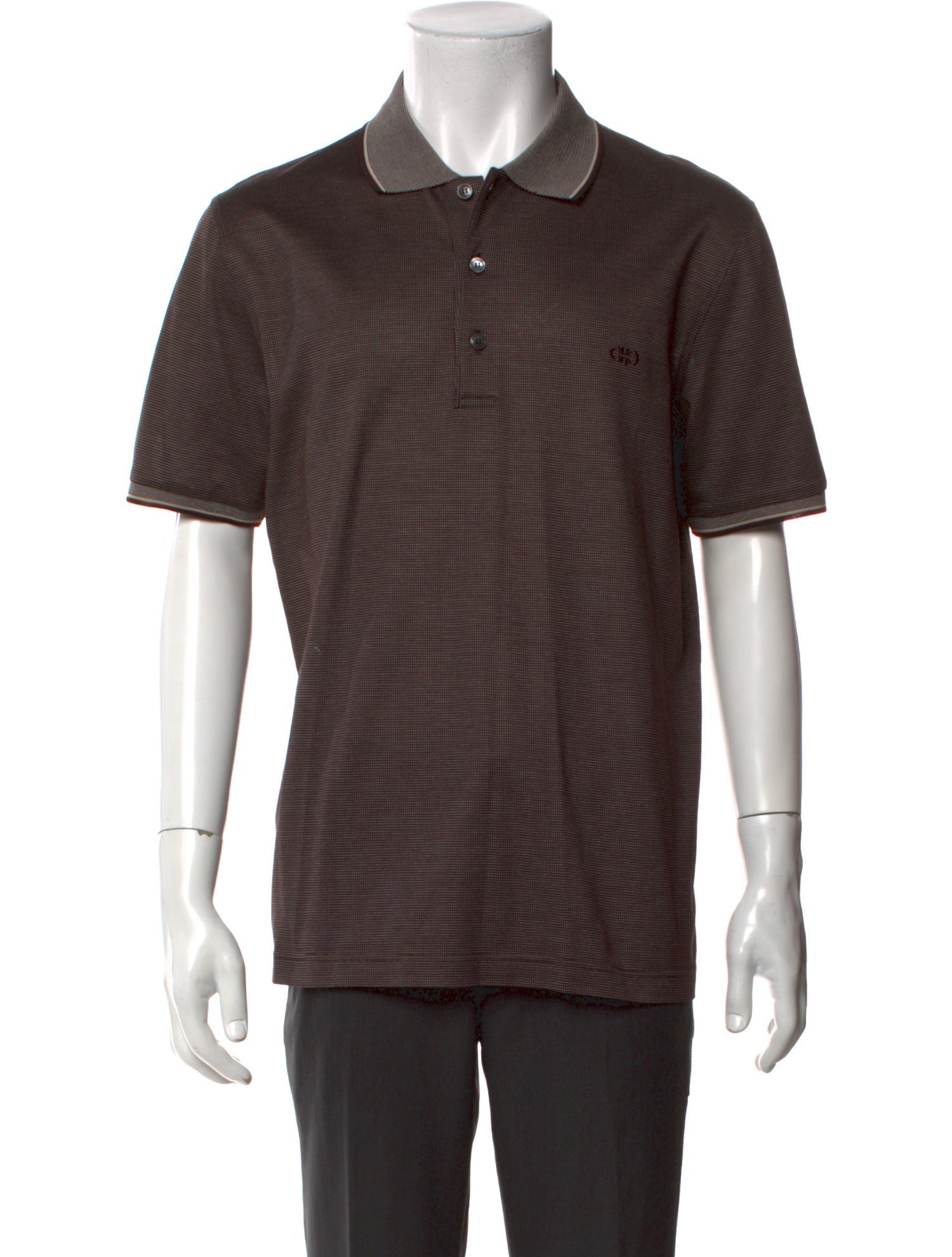 Salvatore Ferragamo Plaid Print Short Sleeve Shirt