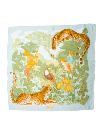 Salvatore Ferragamo Silk Animal Print Scarf
